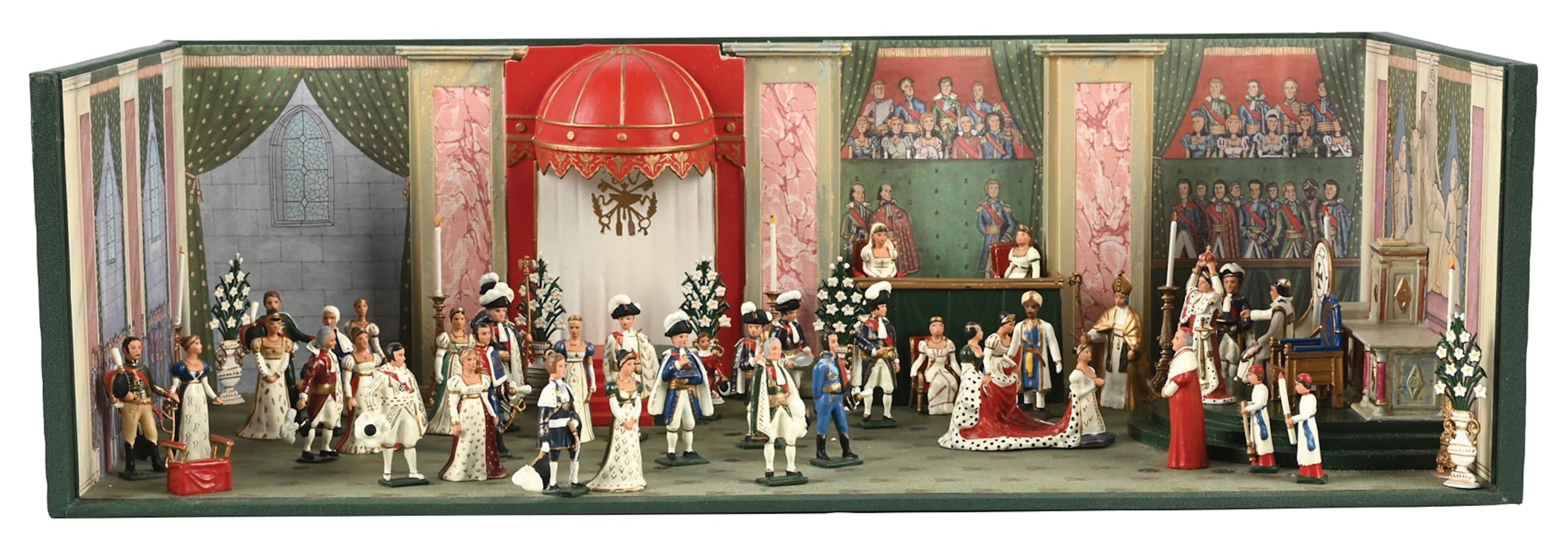 MIGNOT DIORAMA OF LOUIS DAVID PAINTING OF NAPOLEON'S CORONATION