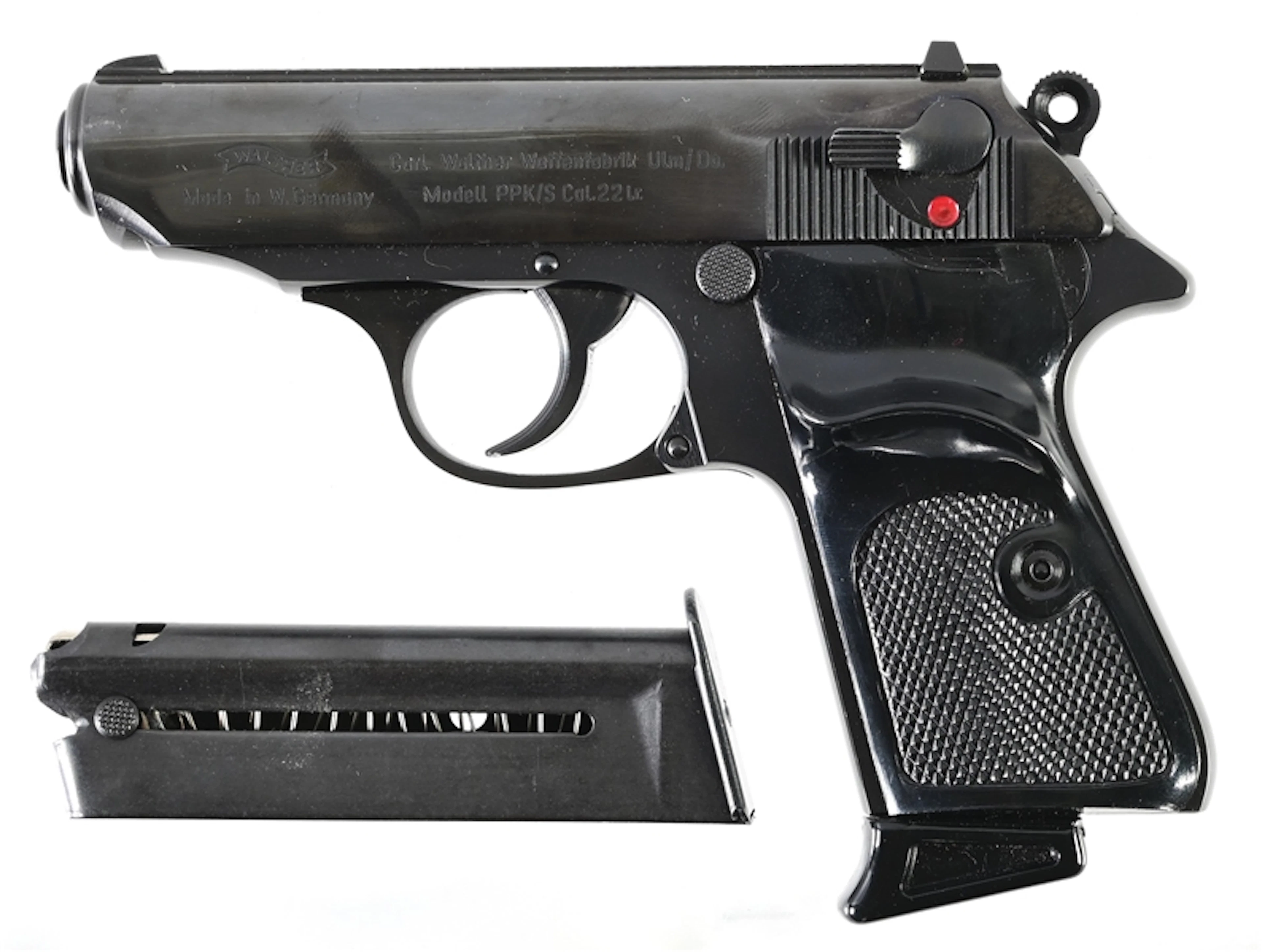 (M) INTERARMS WEST GERMAN WALTHER PPK/S .22 LR SEMI-AUTOMATIC PISTOL.