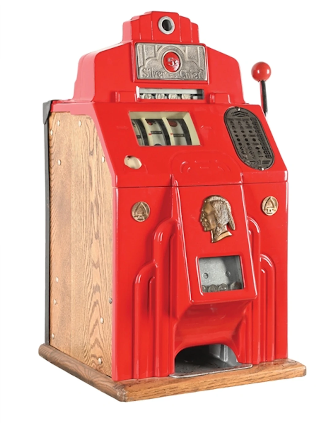 5¢ O.D. JENNINGS & CO. SILVER-CHIEF SLOT MACHINE