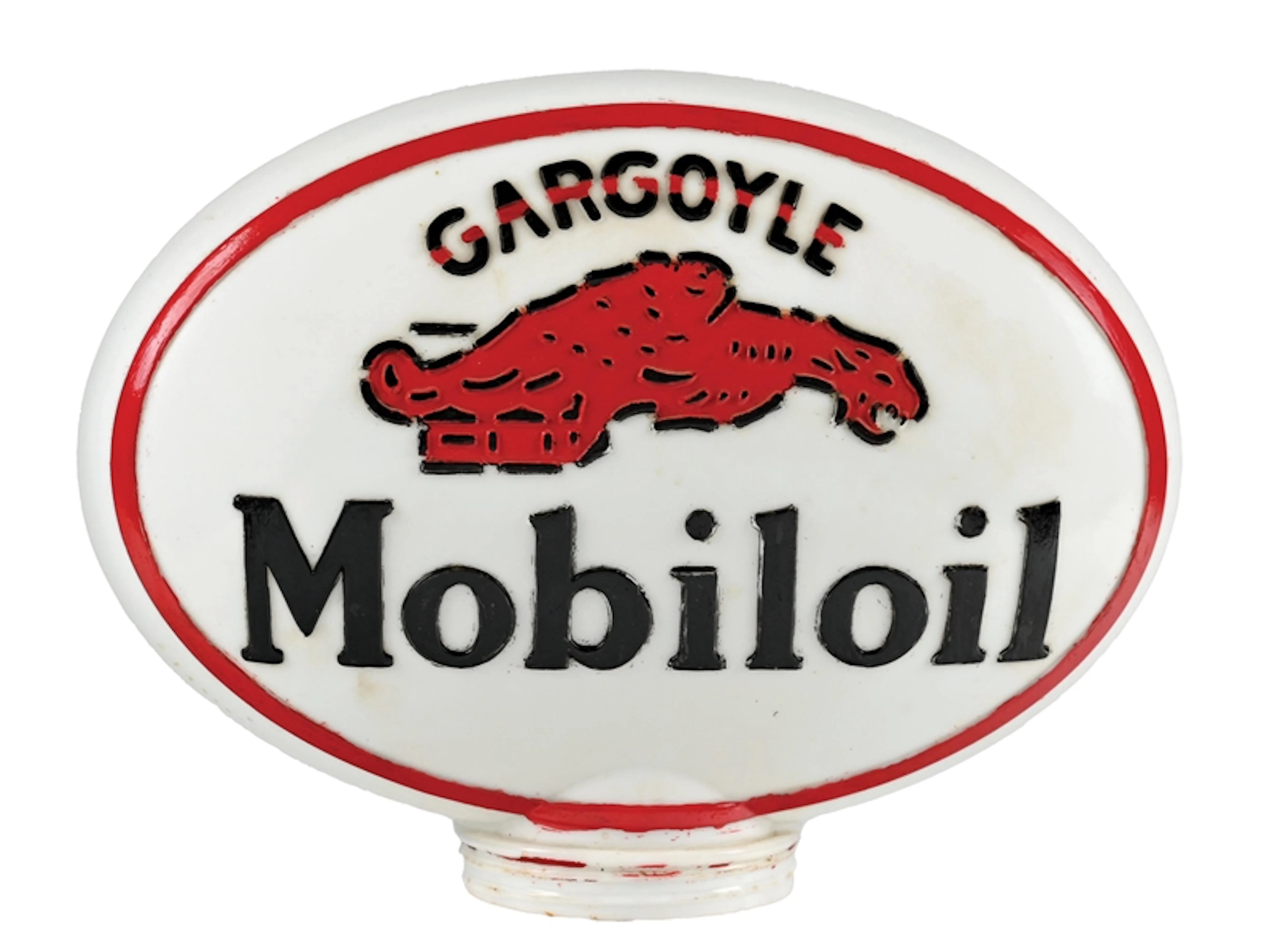 MOBILOIL GARGOYLE ONE PIECE CAST CABINET GLOBE.