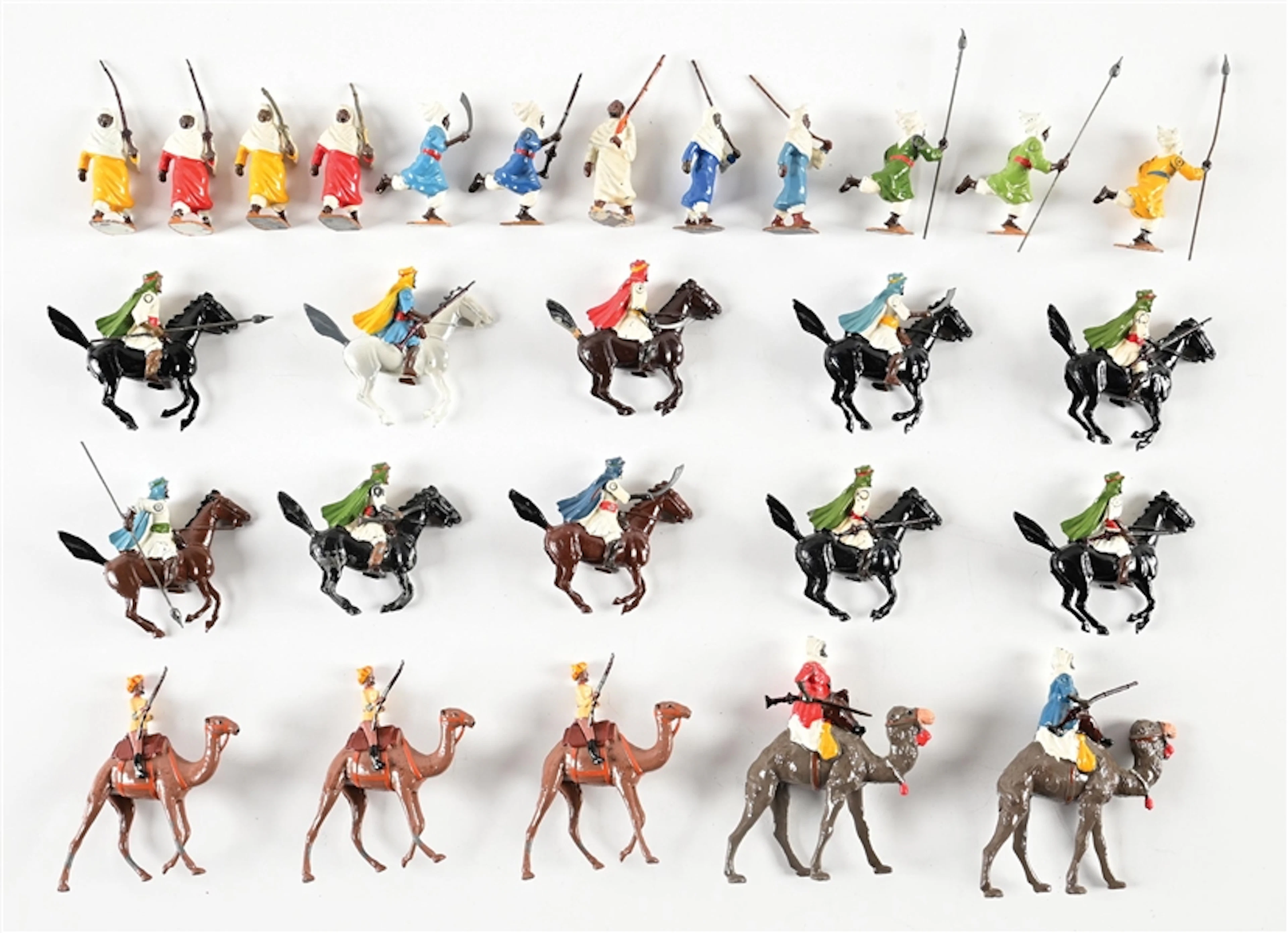 W. BRITAINS ARABS & EGYPTIANS 26-PIECE ASSORTMENT