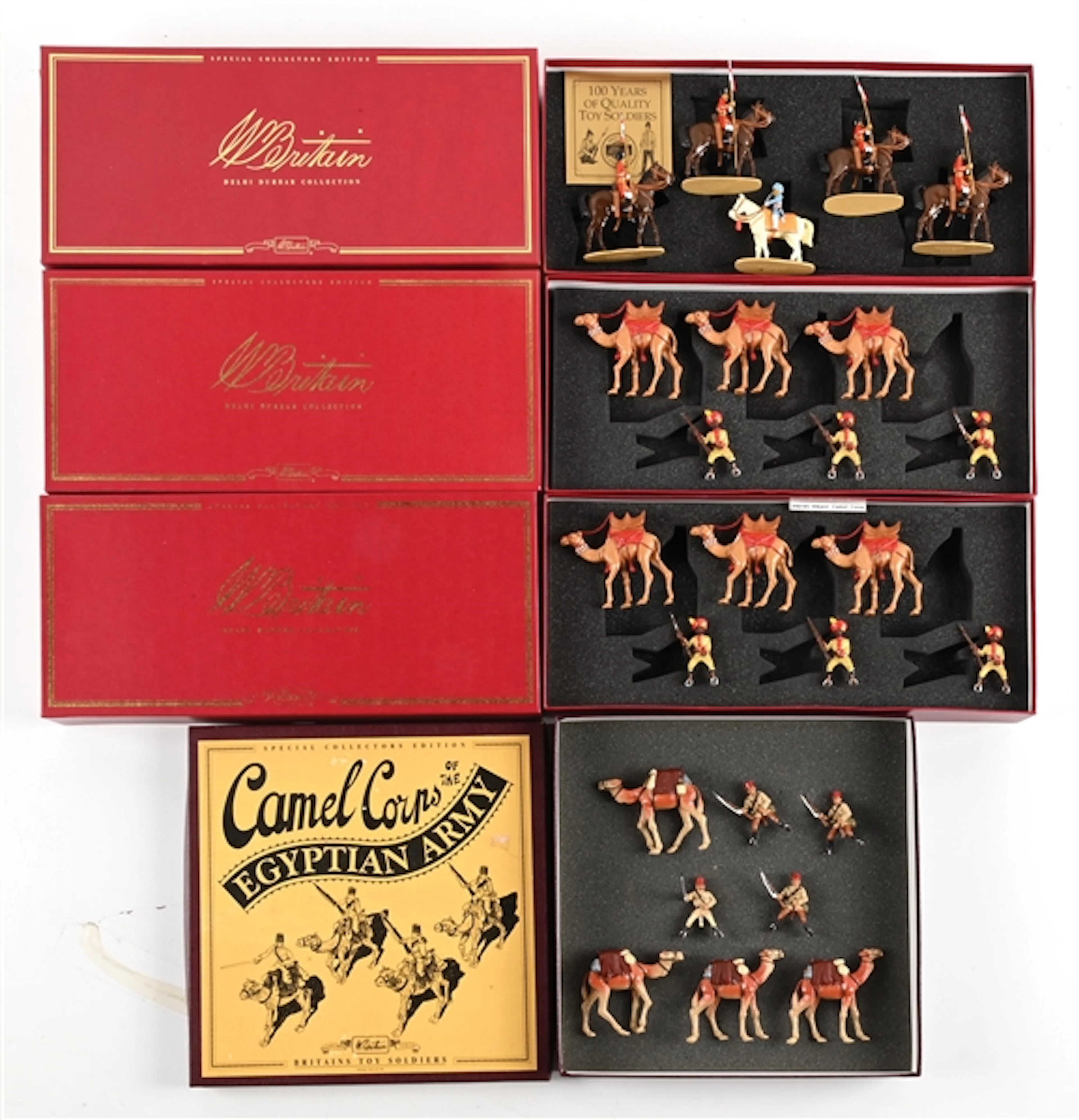 LOT OF 4: W. BRITAINS EGYPTIAN SETS IN BOXES
