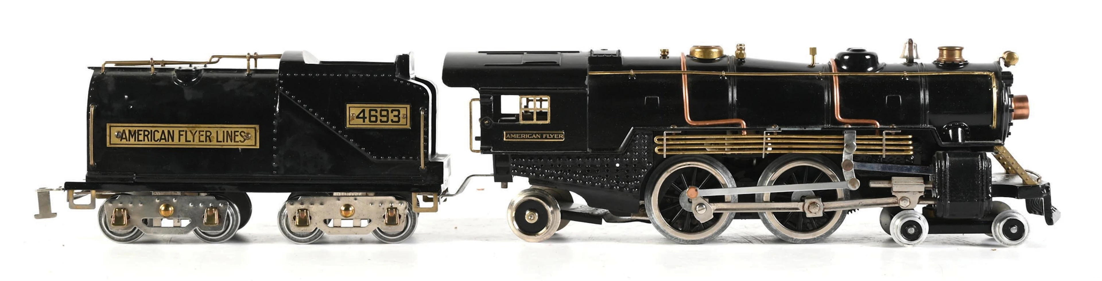 AMERICAN FLYER STANDARD GA. NO. 4693 STEAM LOCOMOTIVE AND TENDER