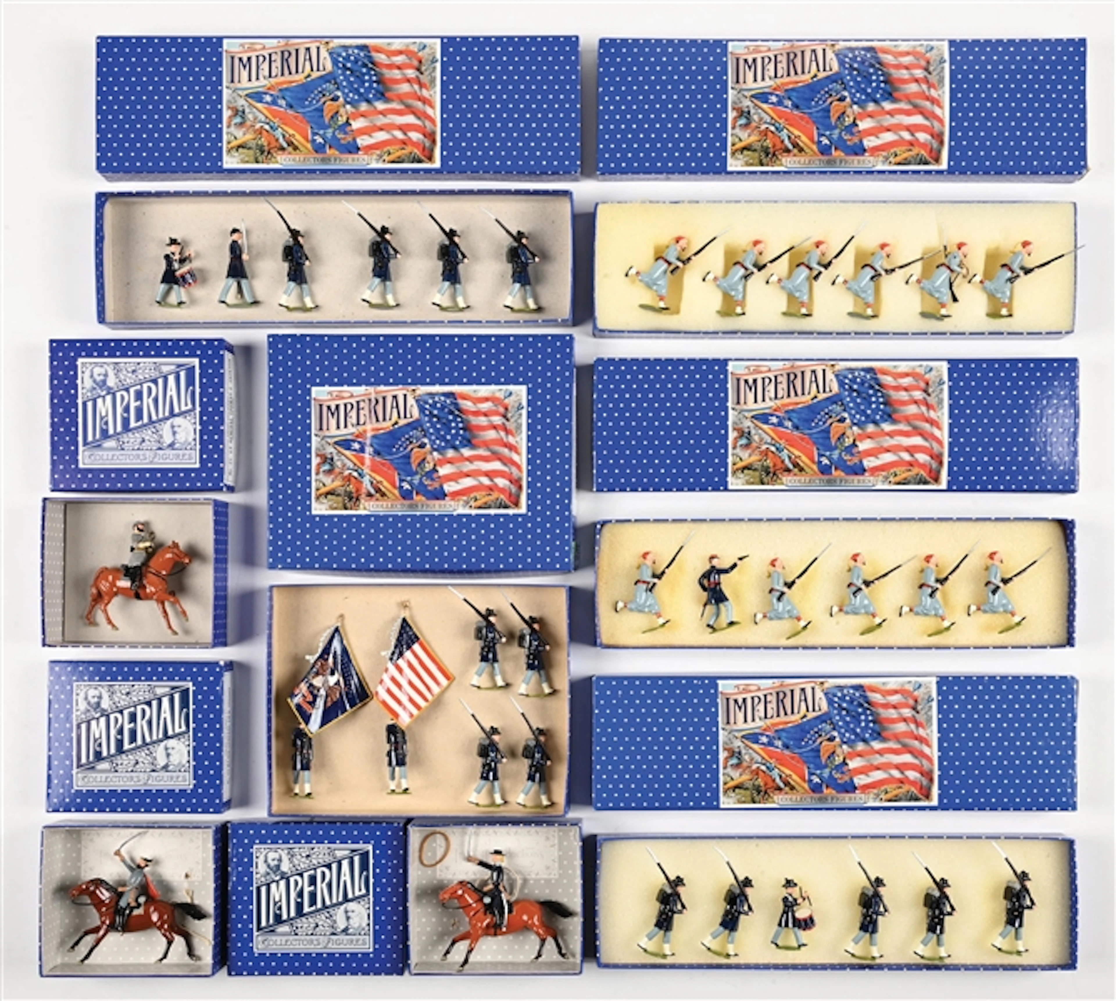 LOT OF 8: IMPERIAL AMERICAN CIVIL WAR SETS IN BOXES