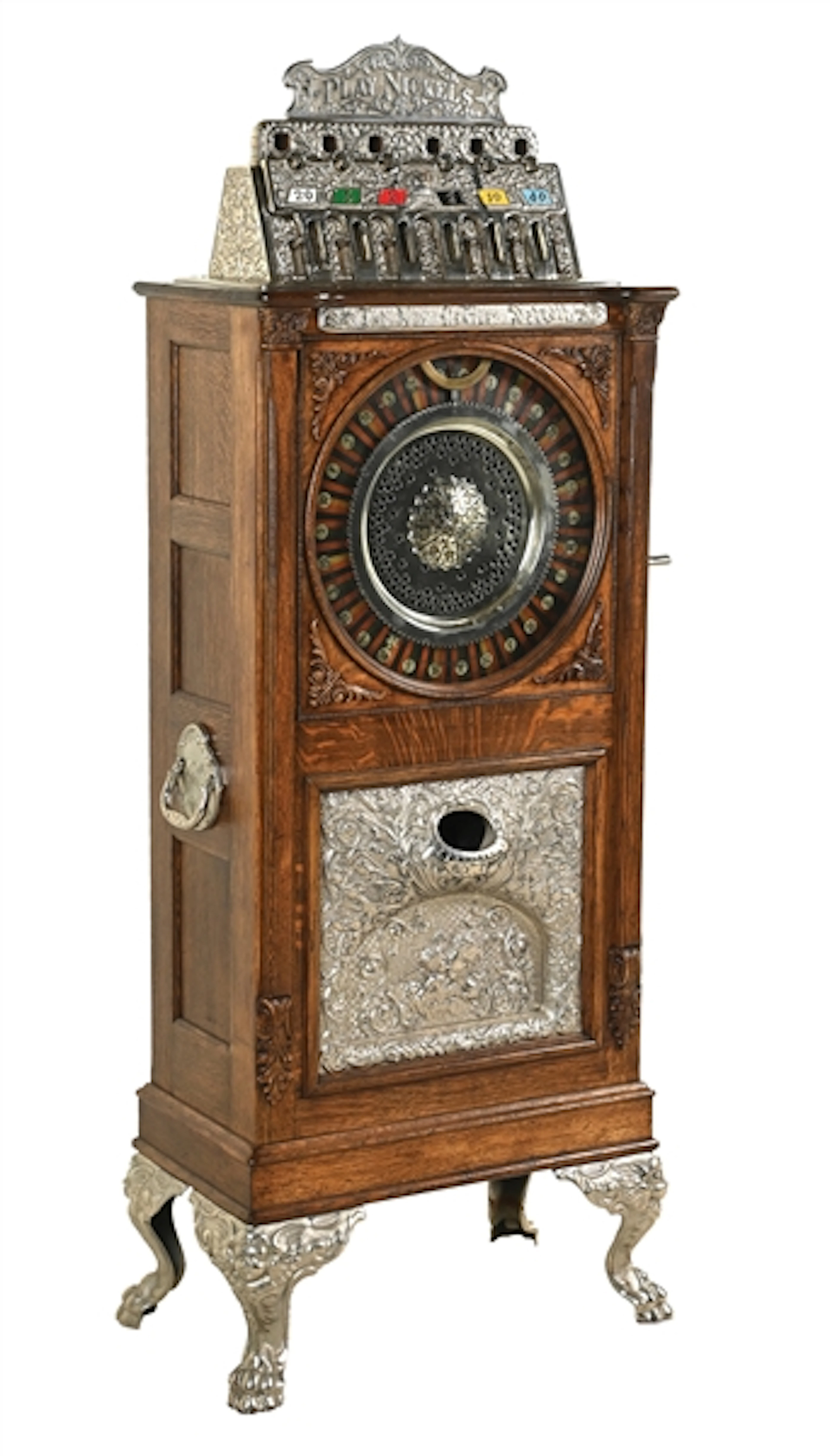 5¢ THE NEW CENTURY DETROIT UPRIGHT SLOT MACHINE
