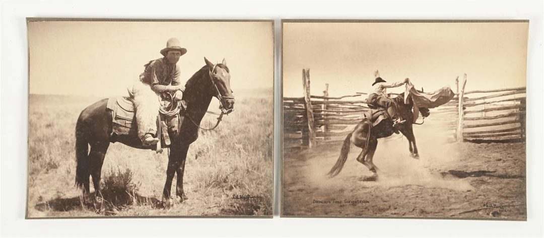 LOT OF 2: COFFRIN'S OLD WEST GALLERY L.A. HUFFMAN REPRINTS
