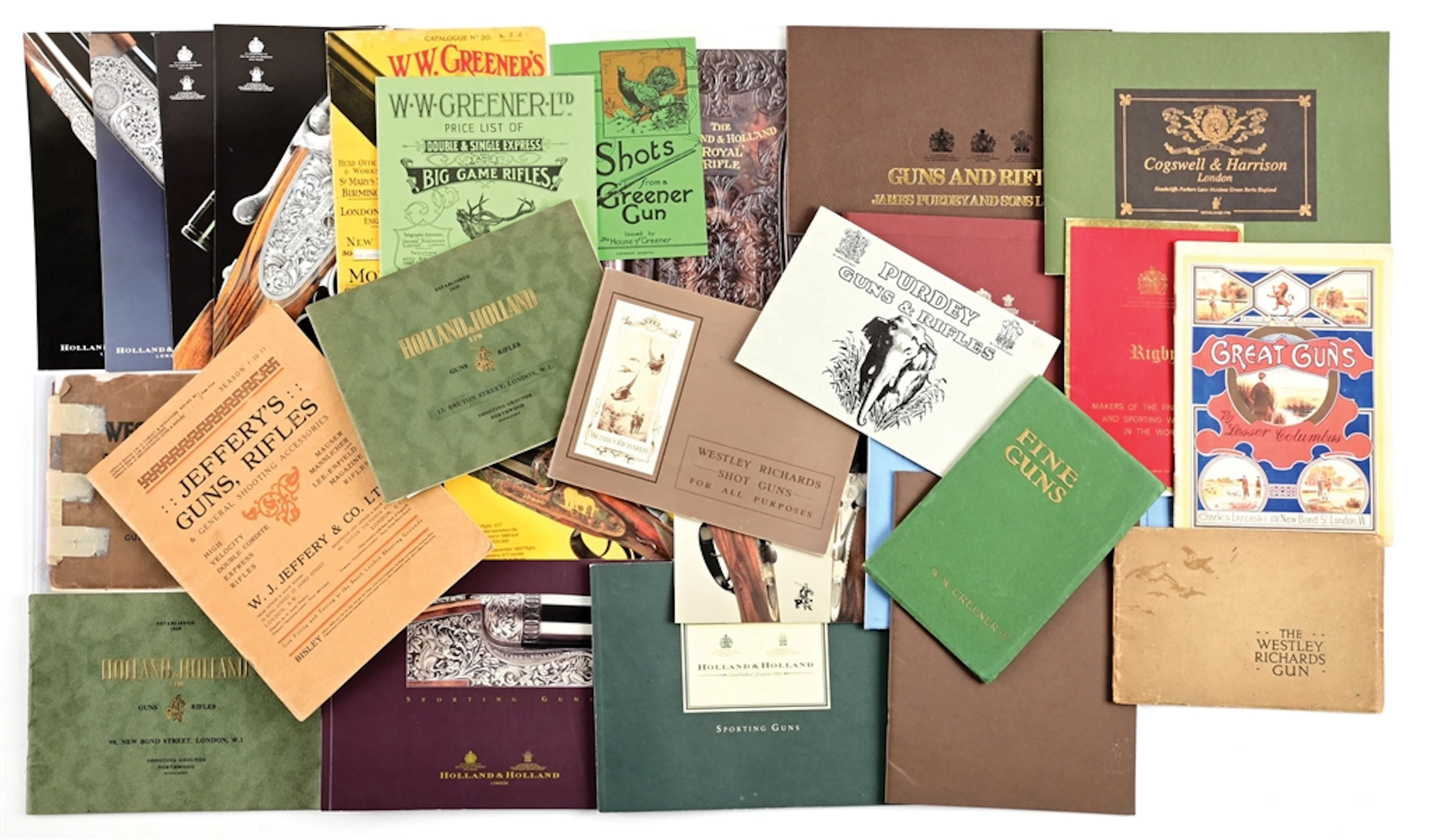 LOT OF 29 VINTAGE FINE ENGLISH GUN CATALOGS.
