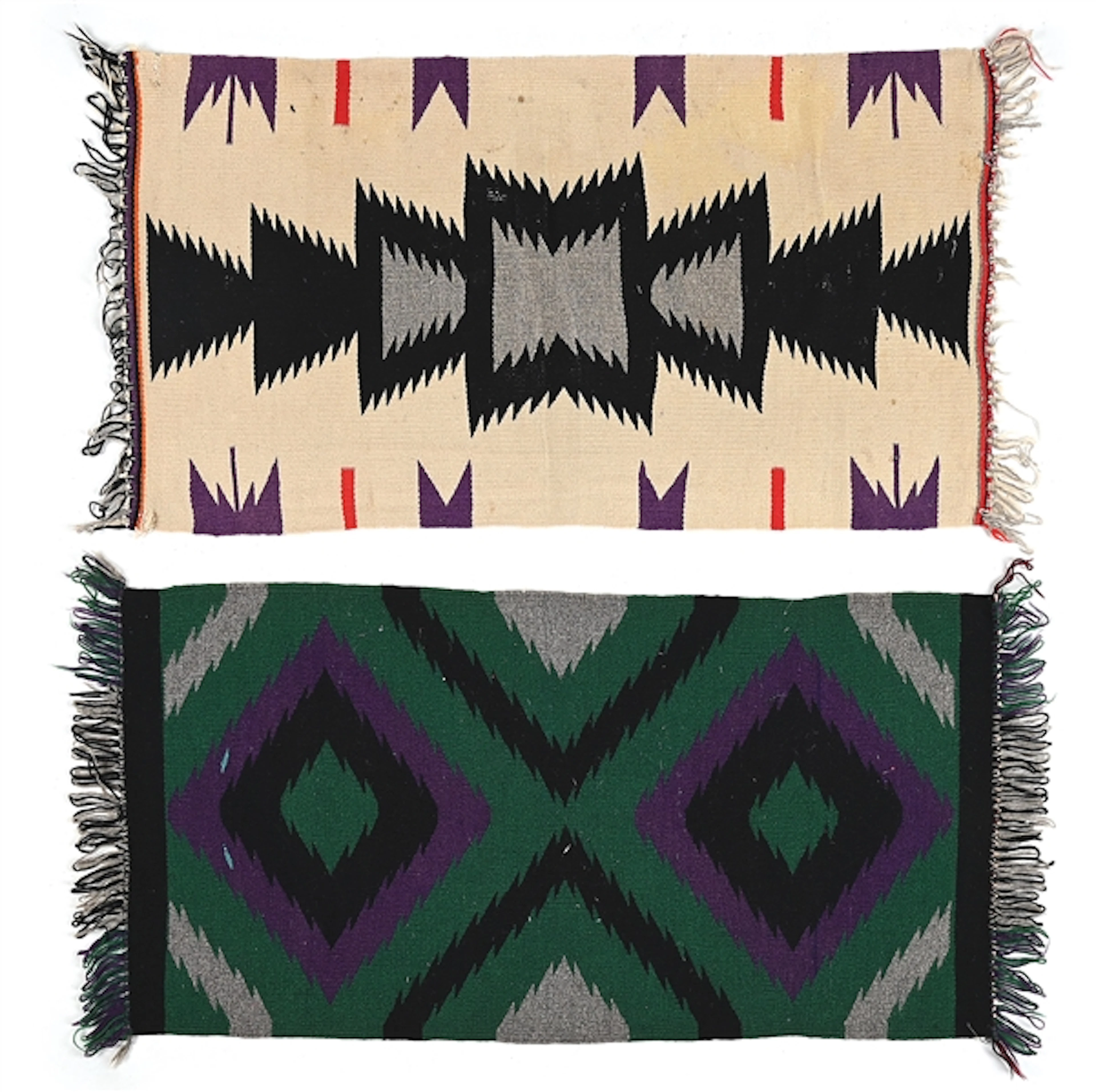 LOT OF 2: NAVAJO (DINÉ) GERMANTOWN DOUBLE SQUARES
