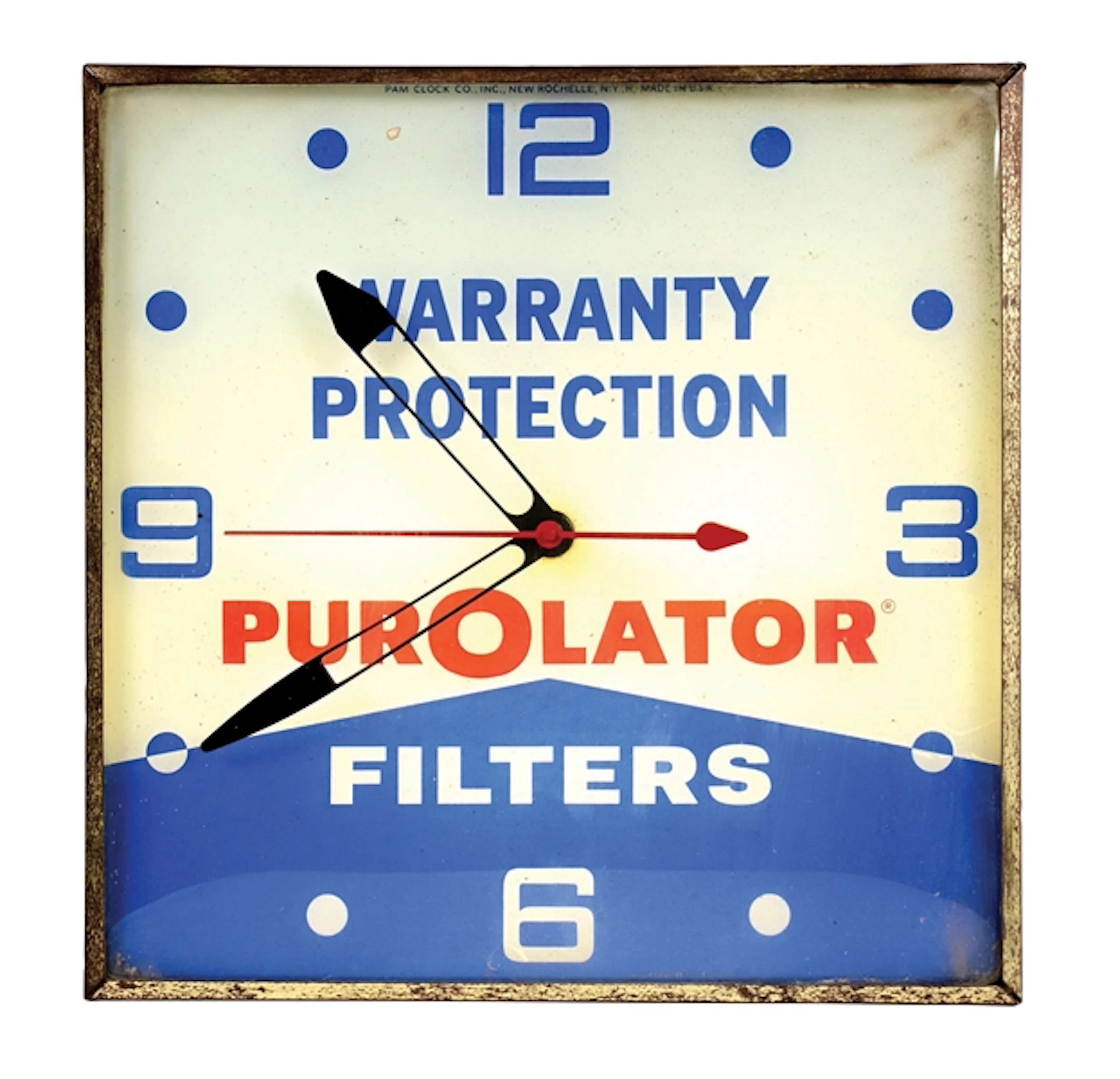 PUROLATOR OIL FILTERS ADVERTISING CLOCK