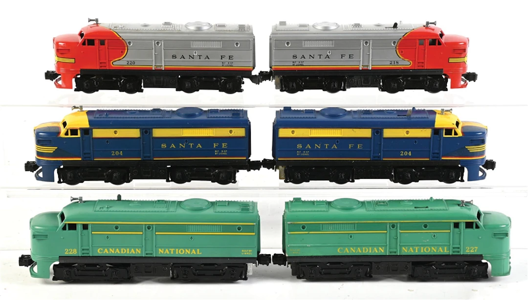LOT OF 6: POST-WAR LIONEL O-GA. ALCO DIESEL LOCOMOTIVES