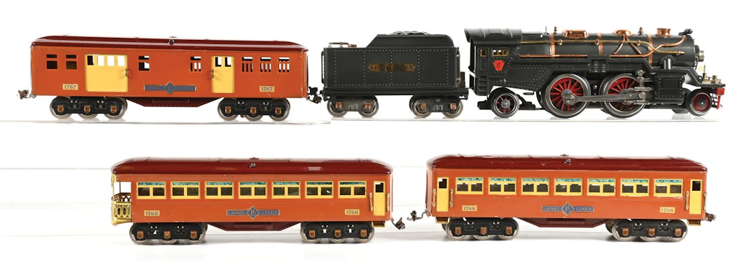 LOT OF 5: LIONEL STD-GA. 385E STEAM LOCO W/ 1766, 1767, & 1768 TRANSITION