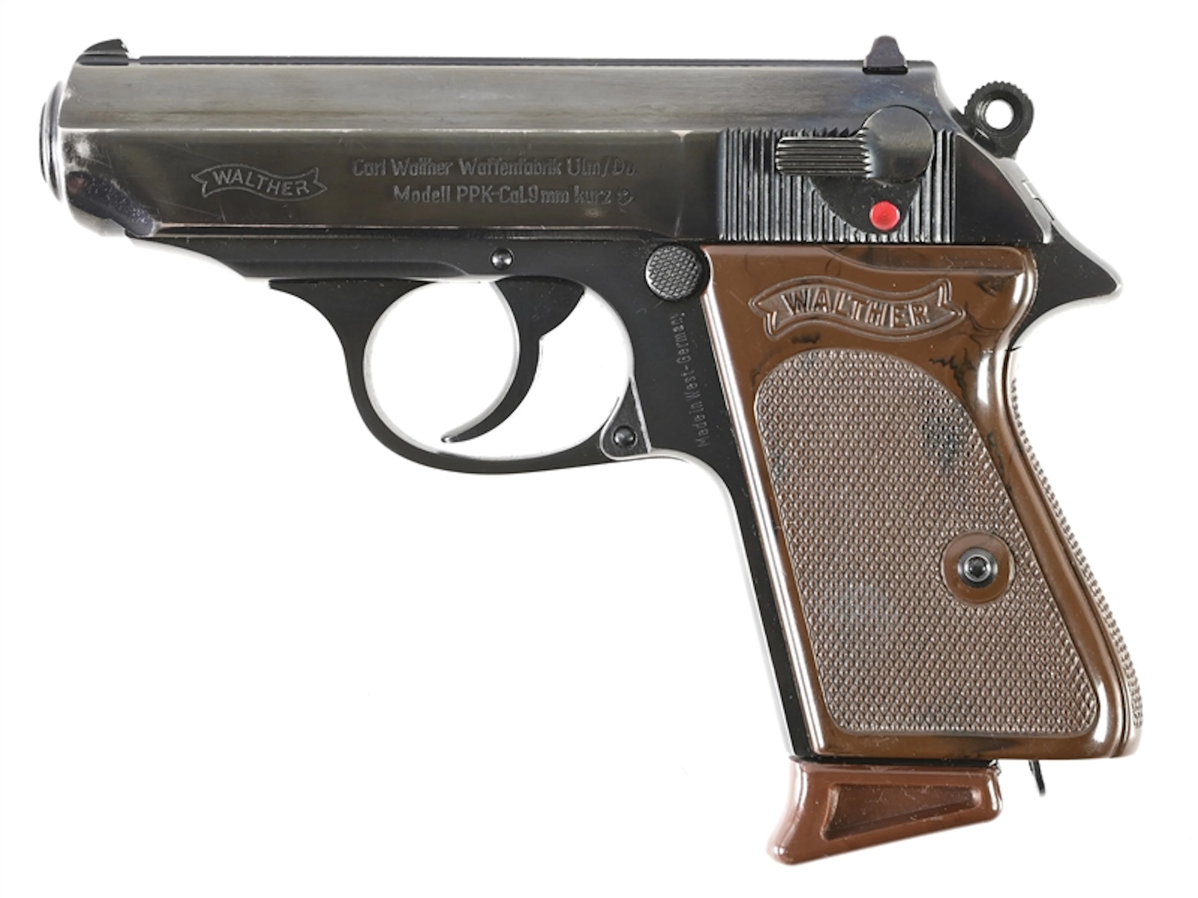 (C) GERMAN WALTHER PPK .380 SEMI-AUTOMATIC PISTOL.
