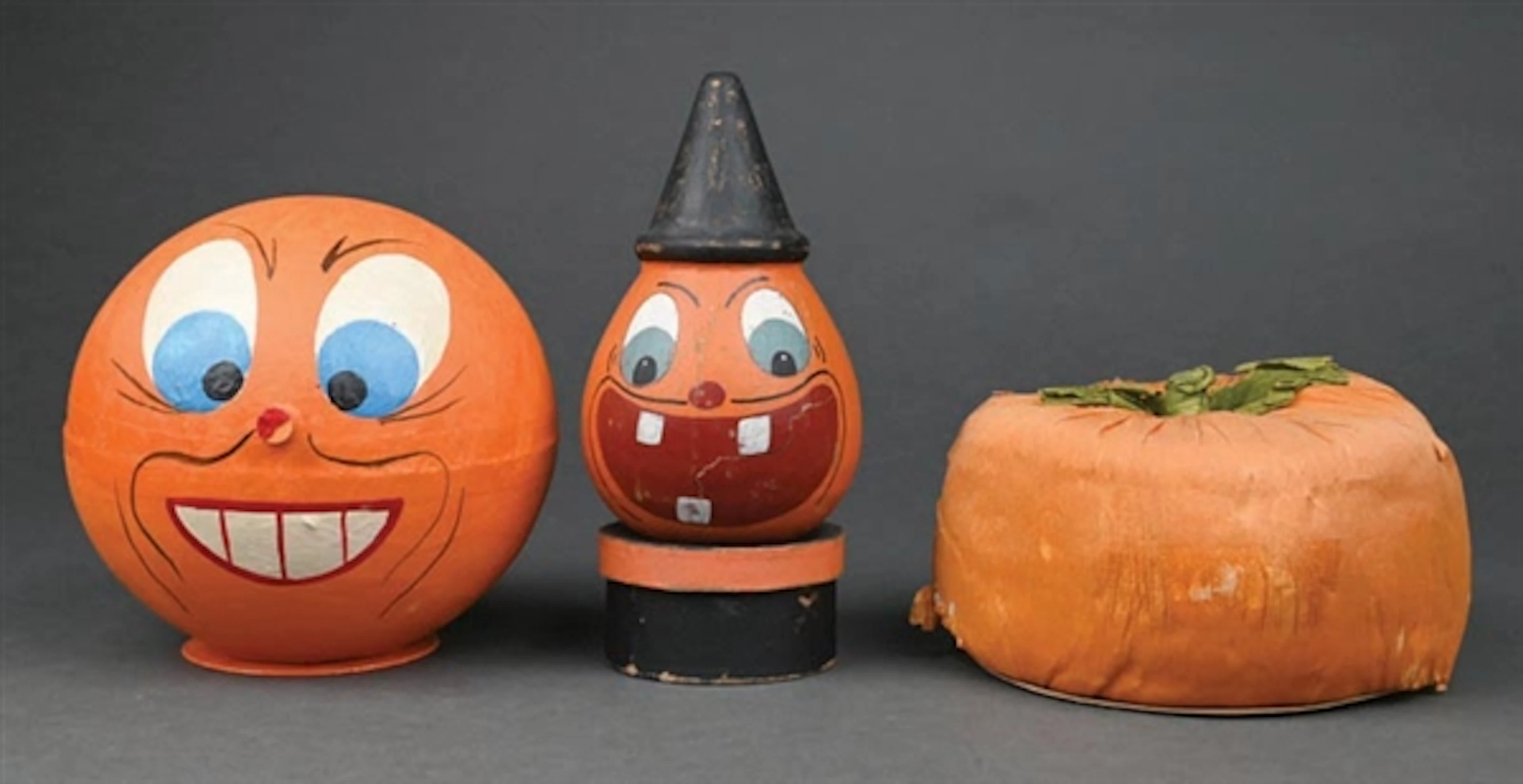 LOT OF 3: HALLOWEEN PUMPKIN CANDY CONTAINERS