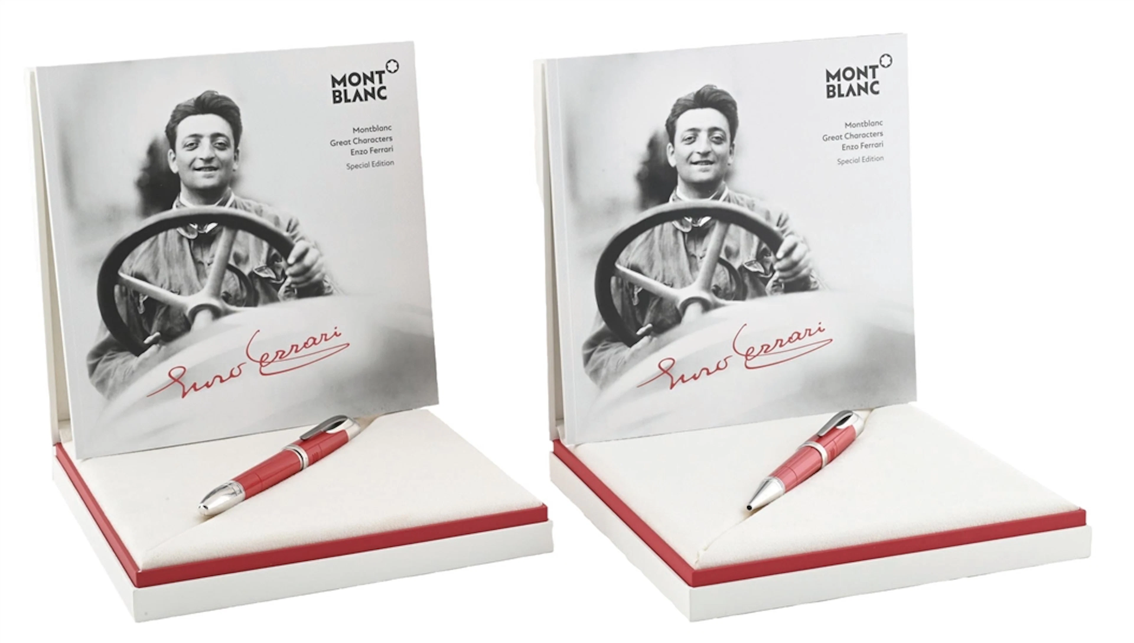 LOT OF 2: MONTBLANC GREAT CHARACTERS ENZO FERRARI SPECIAL EDITION PENS