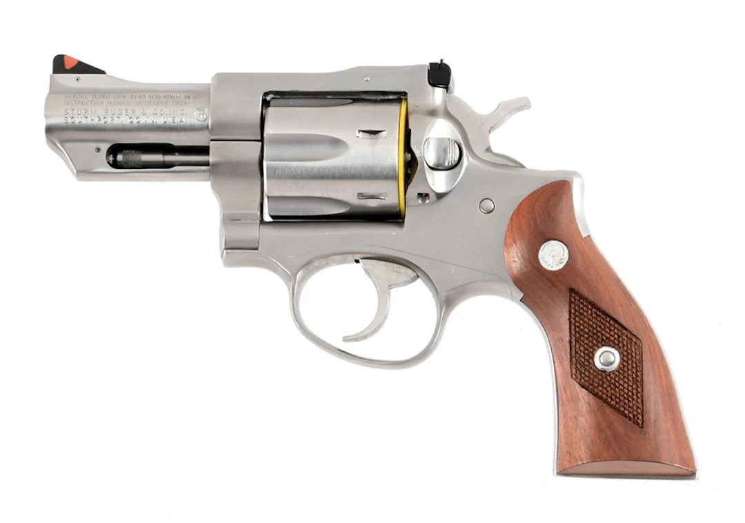 (M) STAINLESS RUGER SECURITY SIX DOUBLE ACTION REVOLVER WITH BOX