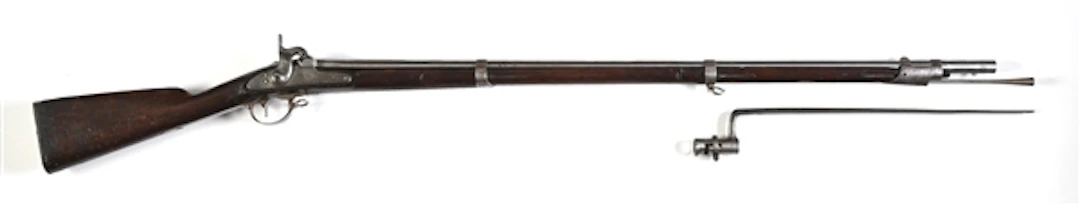 (A) SPRINGFIELD MODEL 1842 PERCUSSION MUSKET.