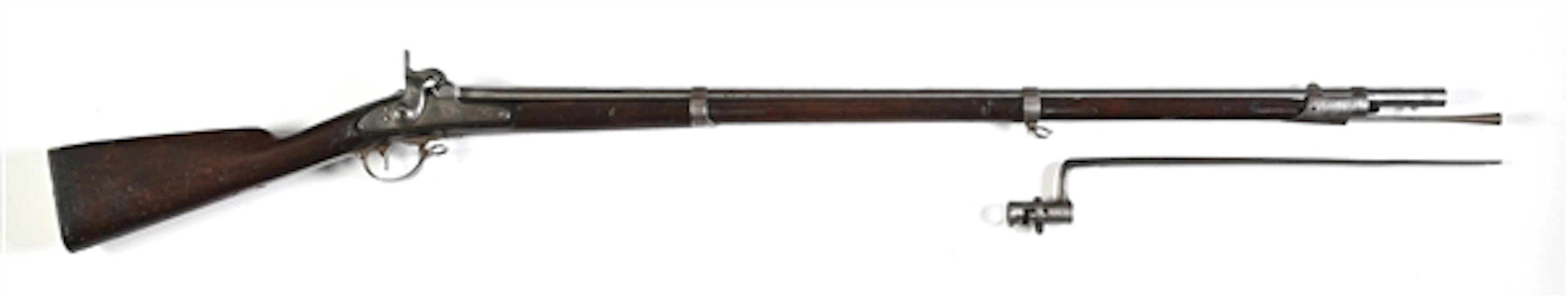 (A) SPRINGFIELD MODEL 1842 PERCUSSION MUSKET.