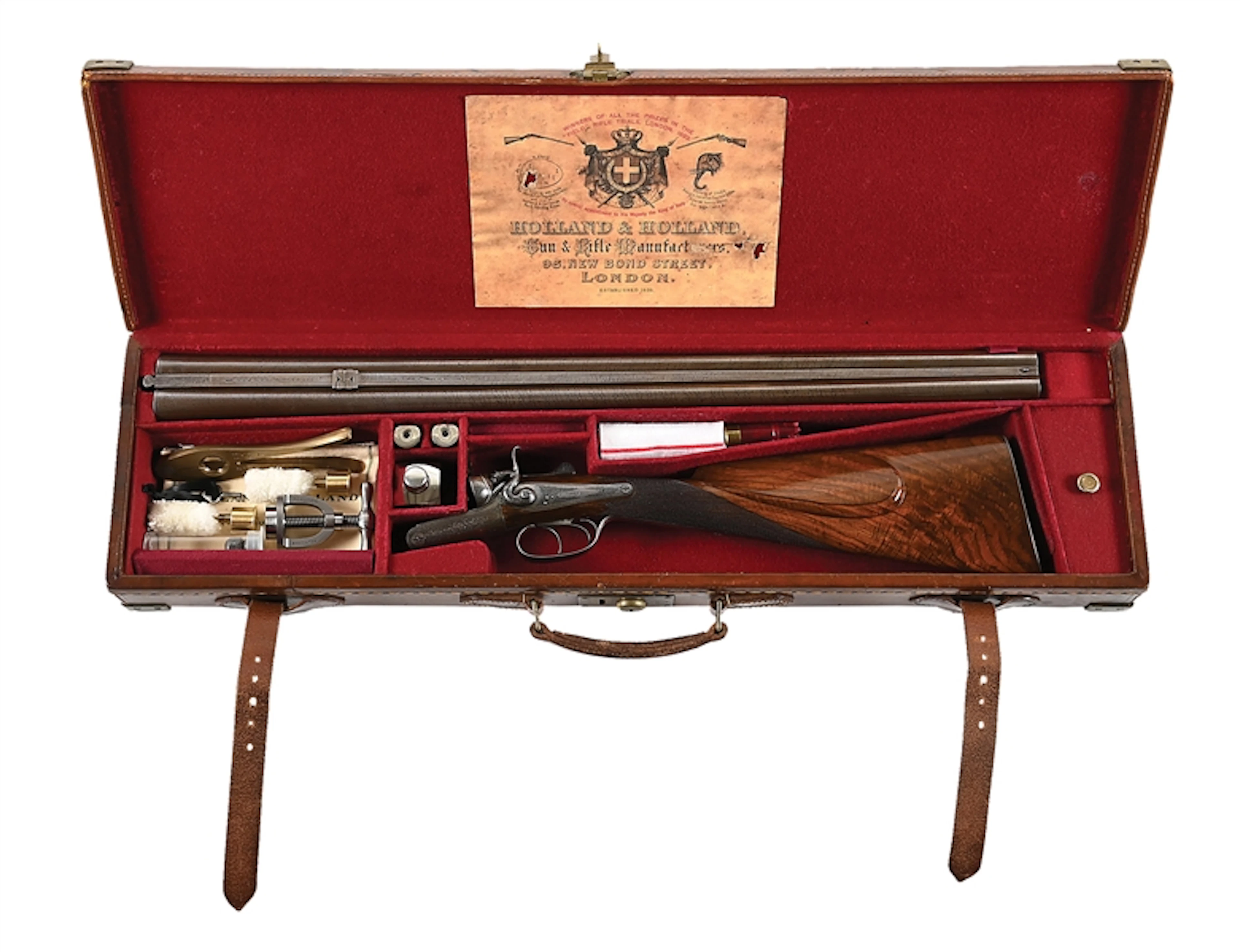 (A) CASED HOLLAND & HOLLAND BACK ACTION SIDE BY SIDE 12 BORE PARADOX