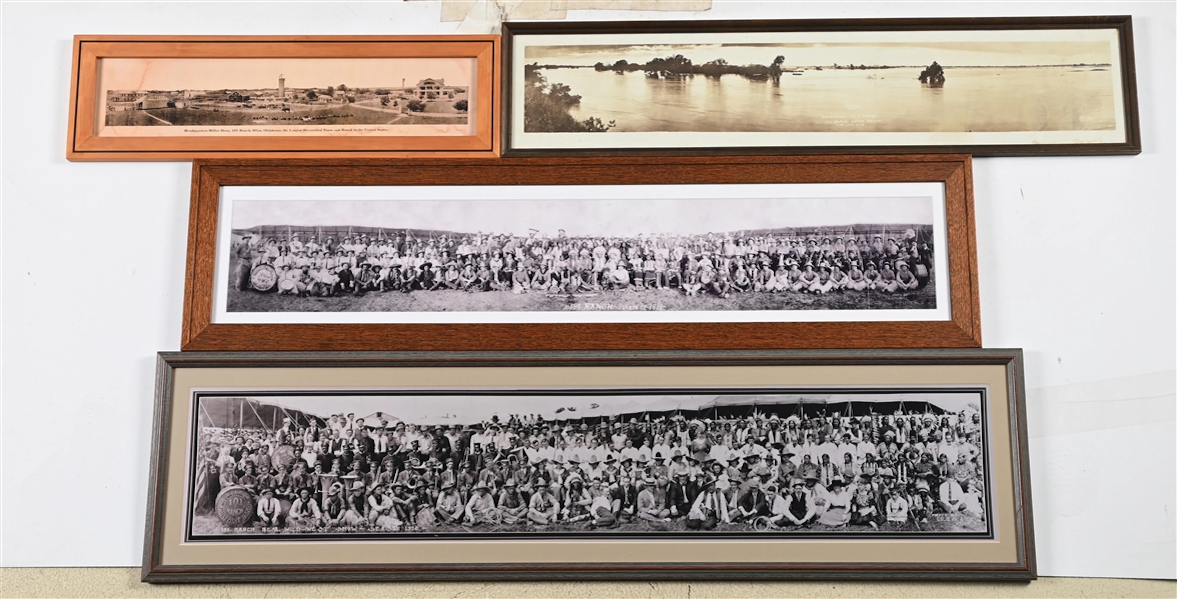 LOT OF 4: VINTAGE FRAMED WESTERN 101 RANCH PHOTOGRAPHS