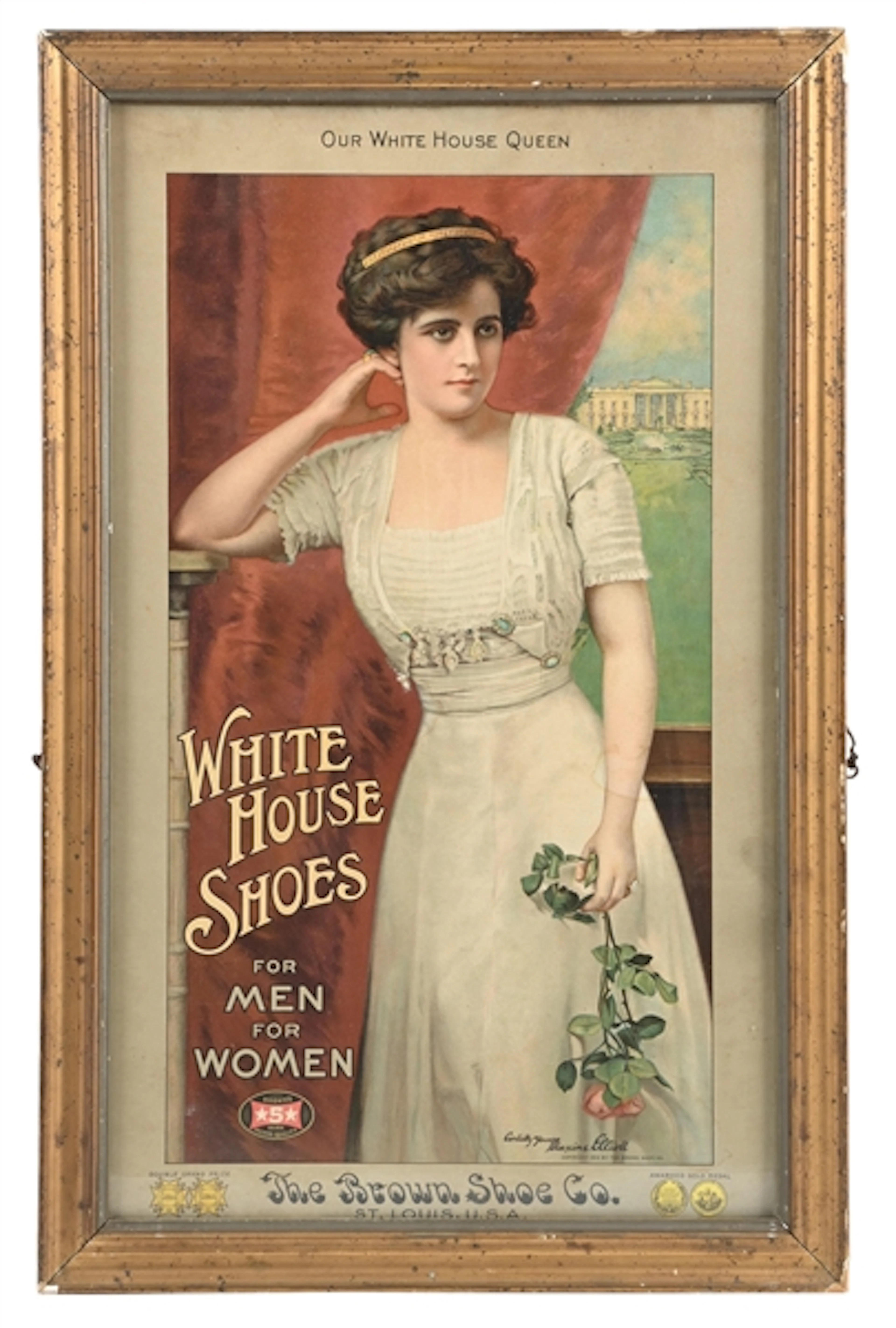 FRAMED PAPER POSTER FOR WHITE HOUSE SHOES ST. LOUIS