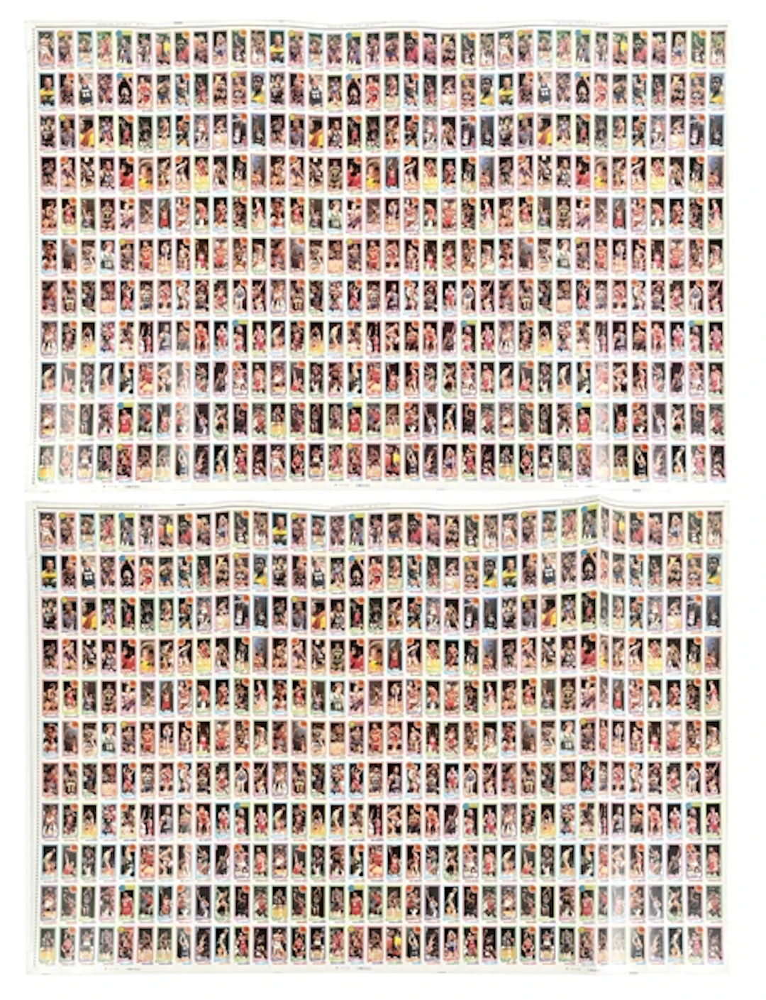 LOT OF 2: LARGE ROLLS OF UNCUT BASKETBALL CARDS
