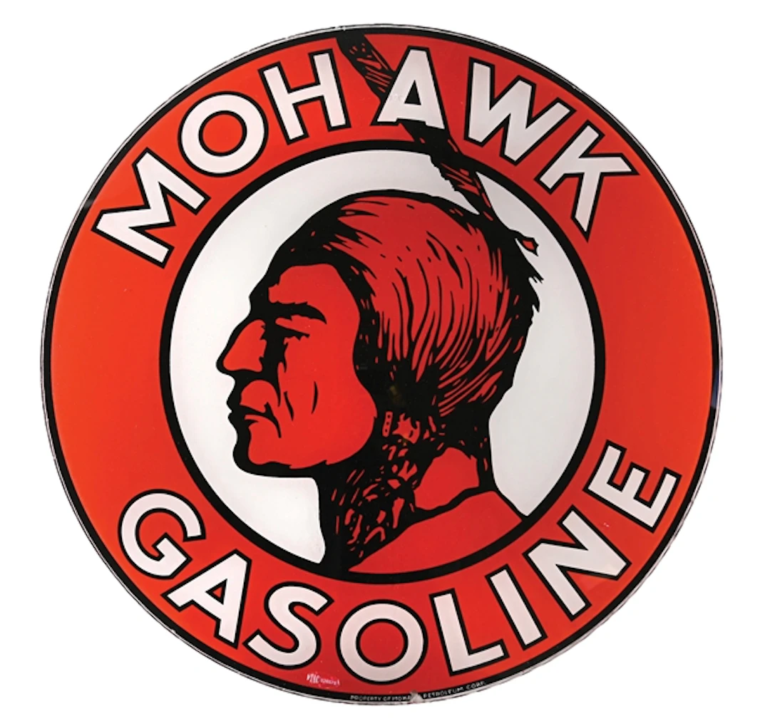 OUTSTANDING MOHAWK GASOLINE SINGLE 15" GLOBE LENS