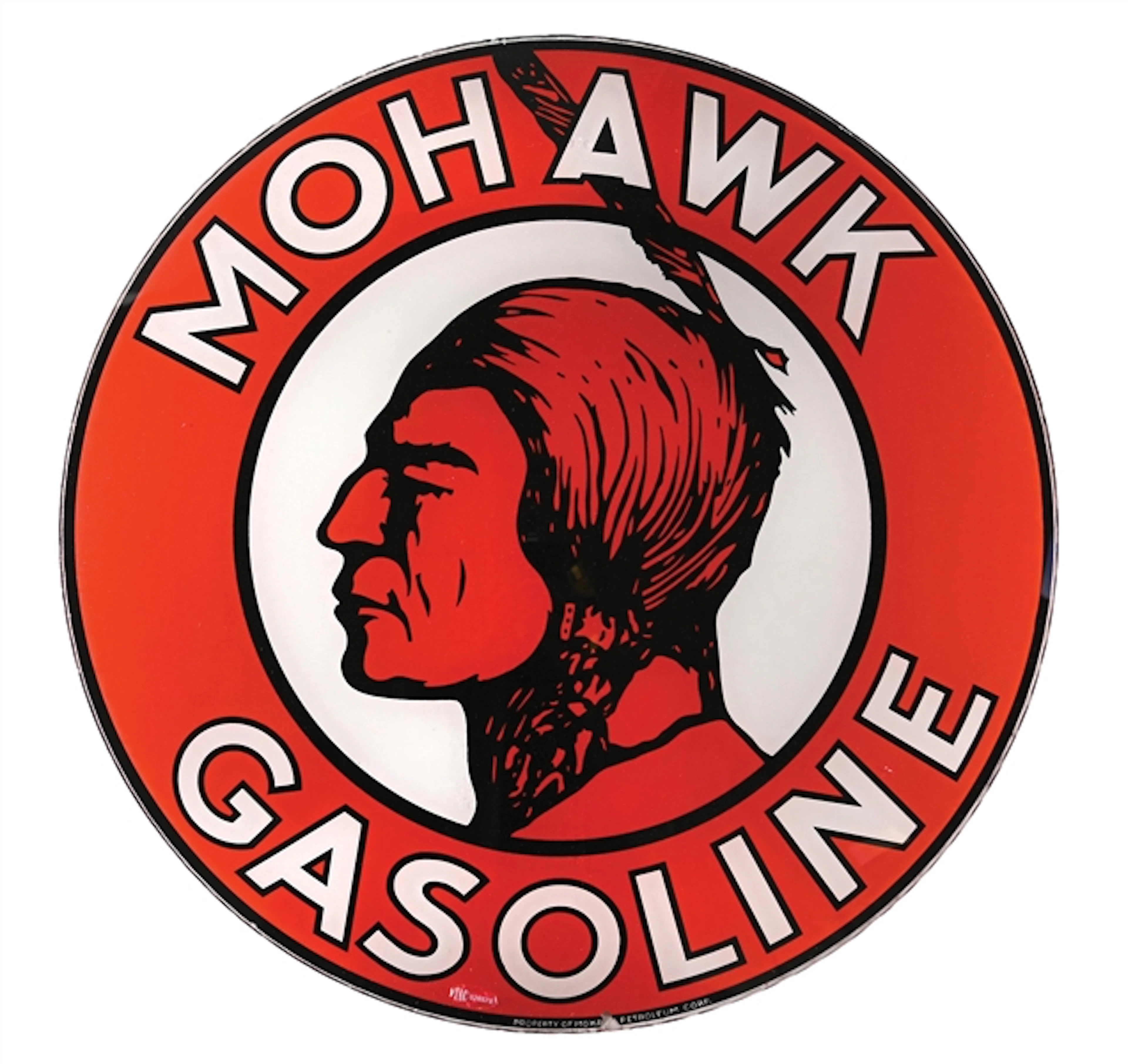 OUTSTANDING MOHAWK GASOLINE SINGLE 15" GLOBE LENS