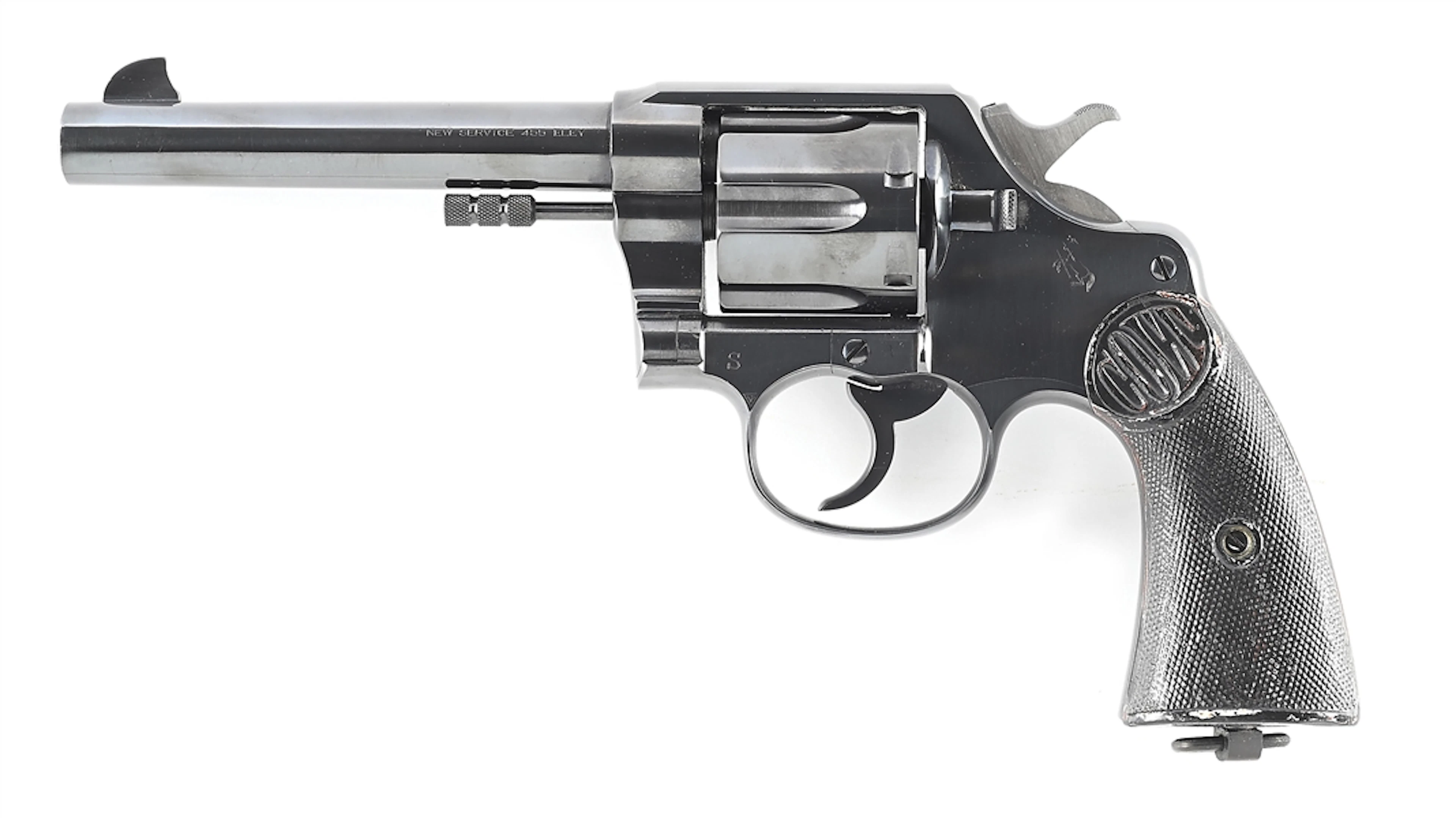 (C) ROYAL NORTHWEST MOUNTED POLICE COLT NEW SERVICE DOUBLE ACTION REVOLVER.