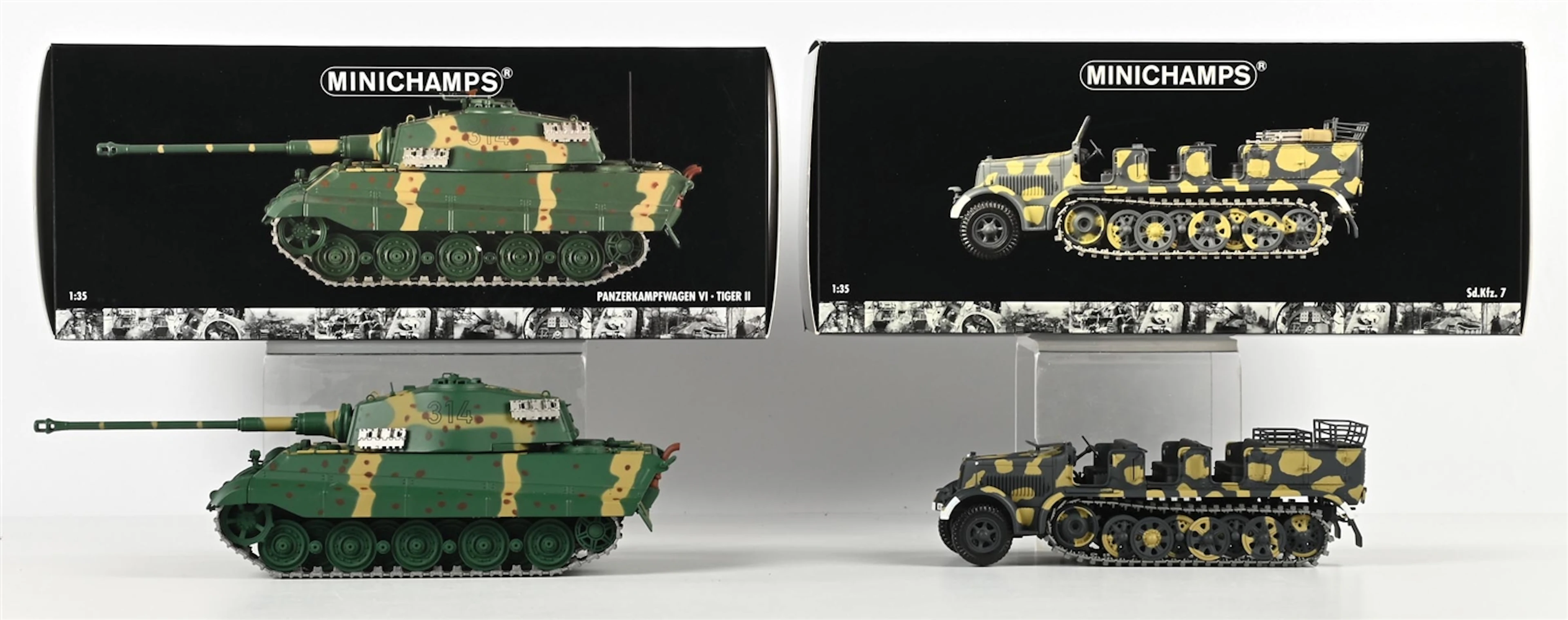 LOT OF 2: BOXED MINICHAMPS TOY TANKS