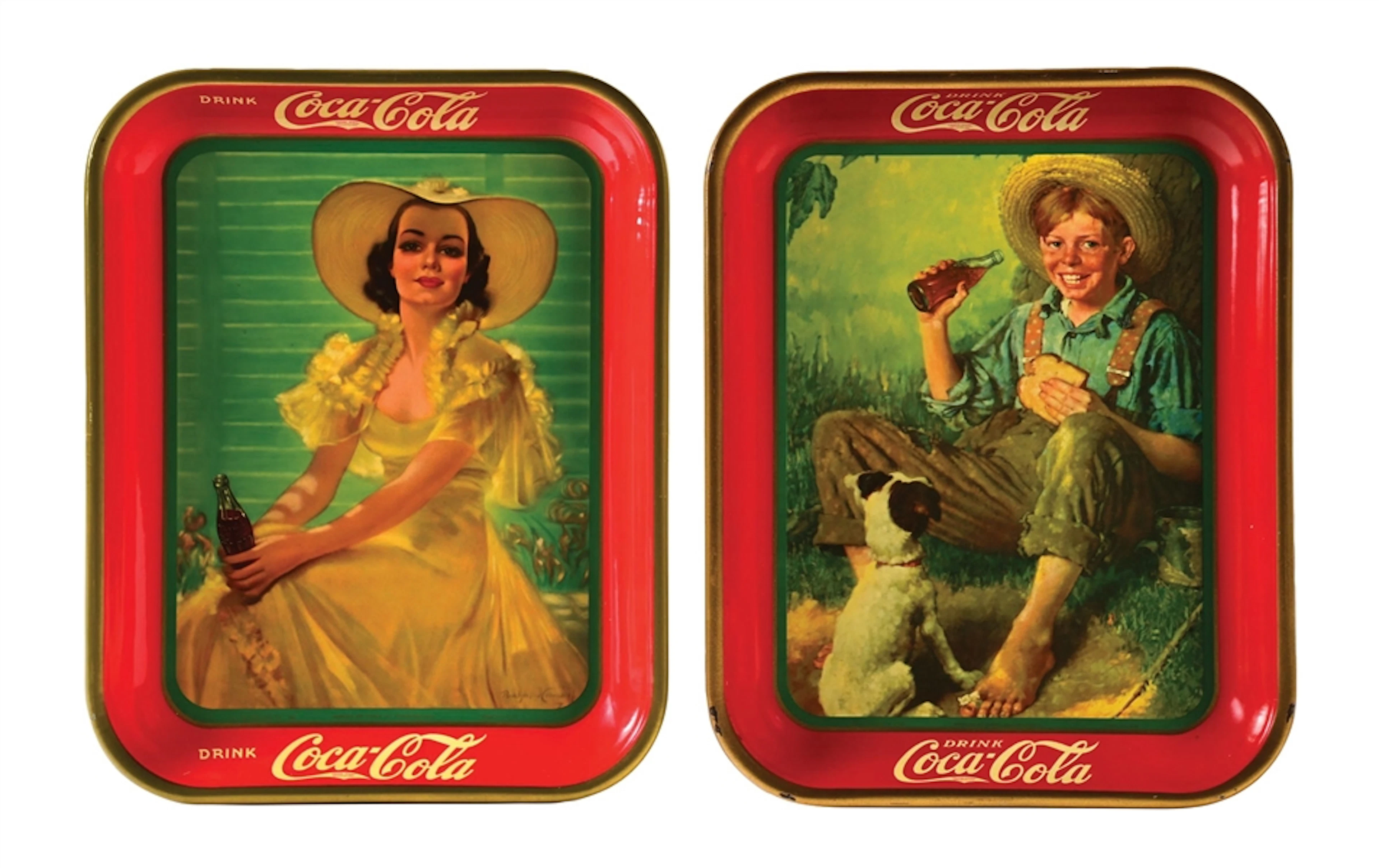 COLLECTION OF 2: COCA-COLA SERVING TRAYS