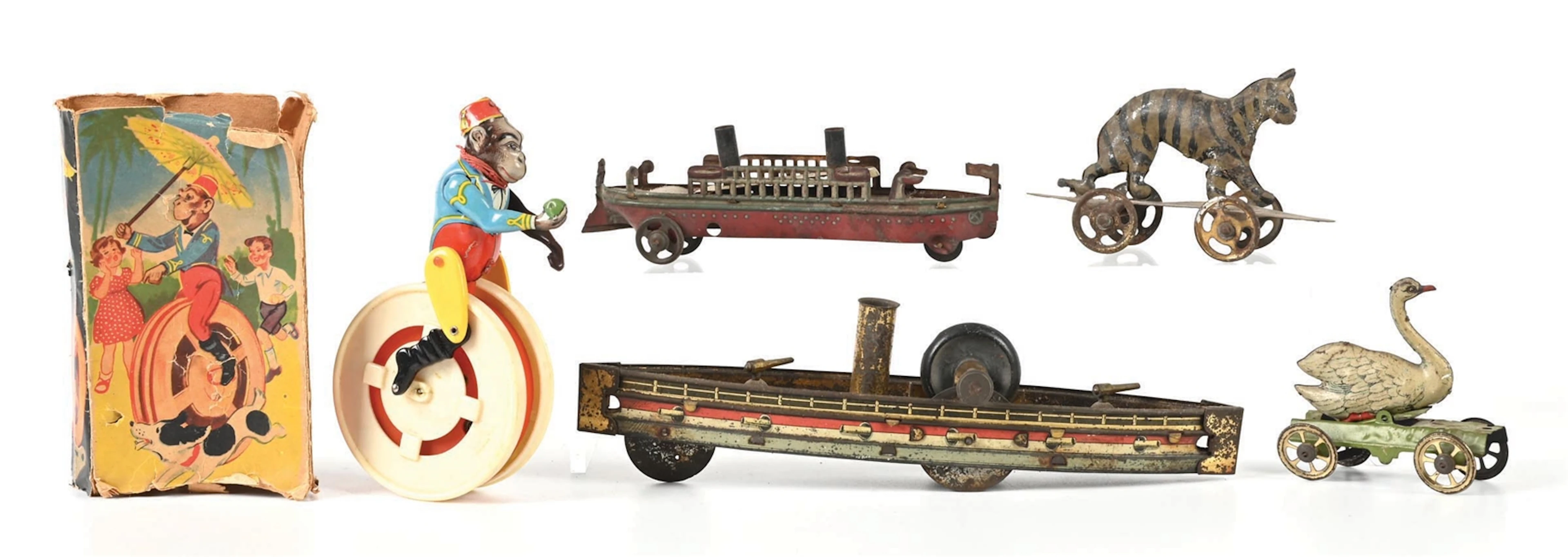 LOT OF 5: VARIOUS GERMAN & OTHER EUROPEAN TOYS