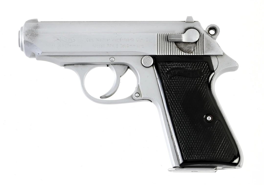 (C) STAINLESS WALTHER PPK/S SEMI AUTOMATIC PISTOL.