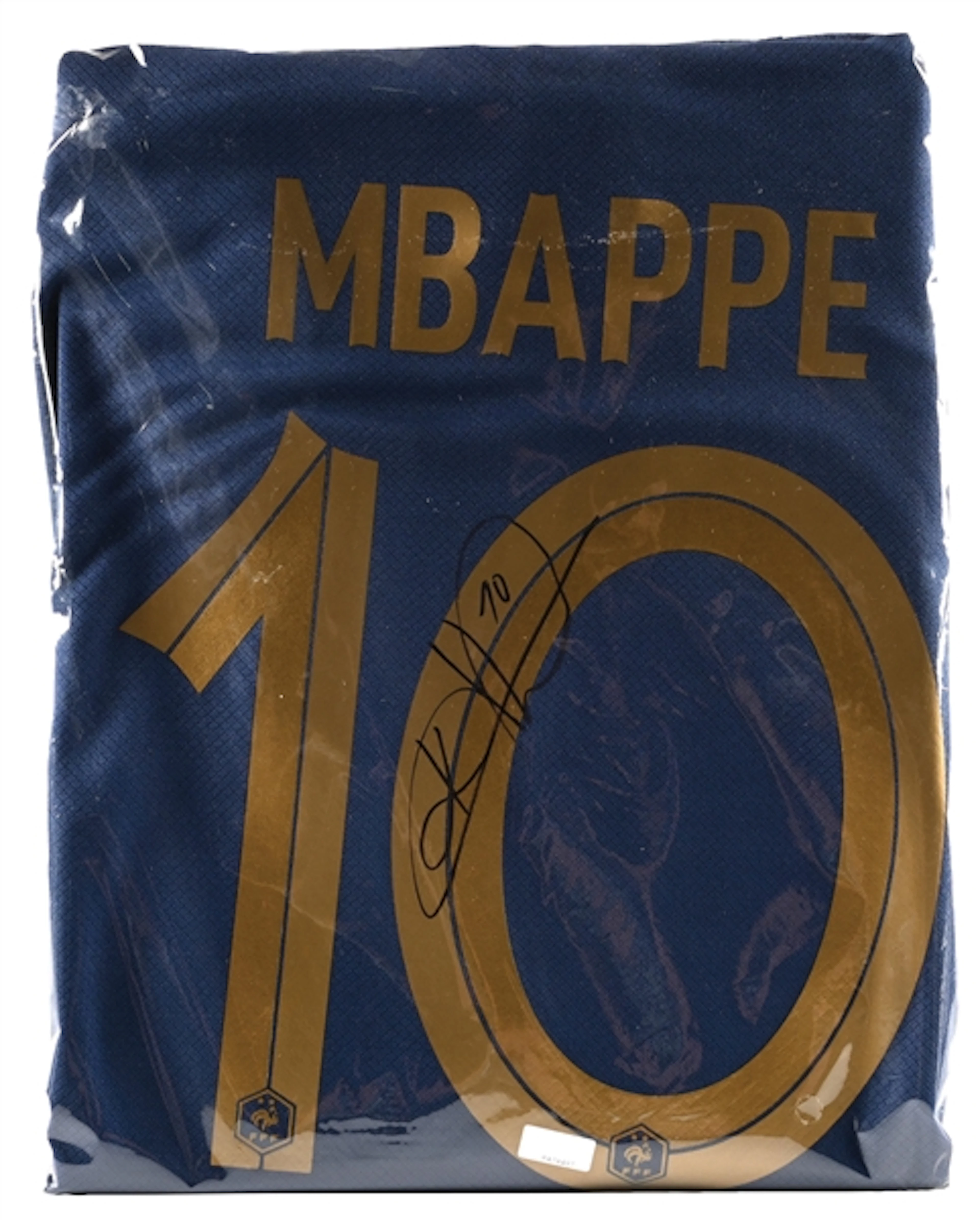 KYLIAN MBAPPE AUTOGRAPHED 2022 FRANCE NATIONAL TEAM REPLICA NAVY-BLUE