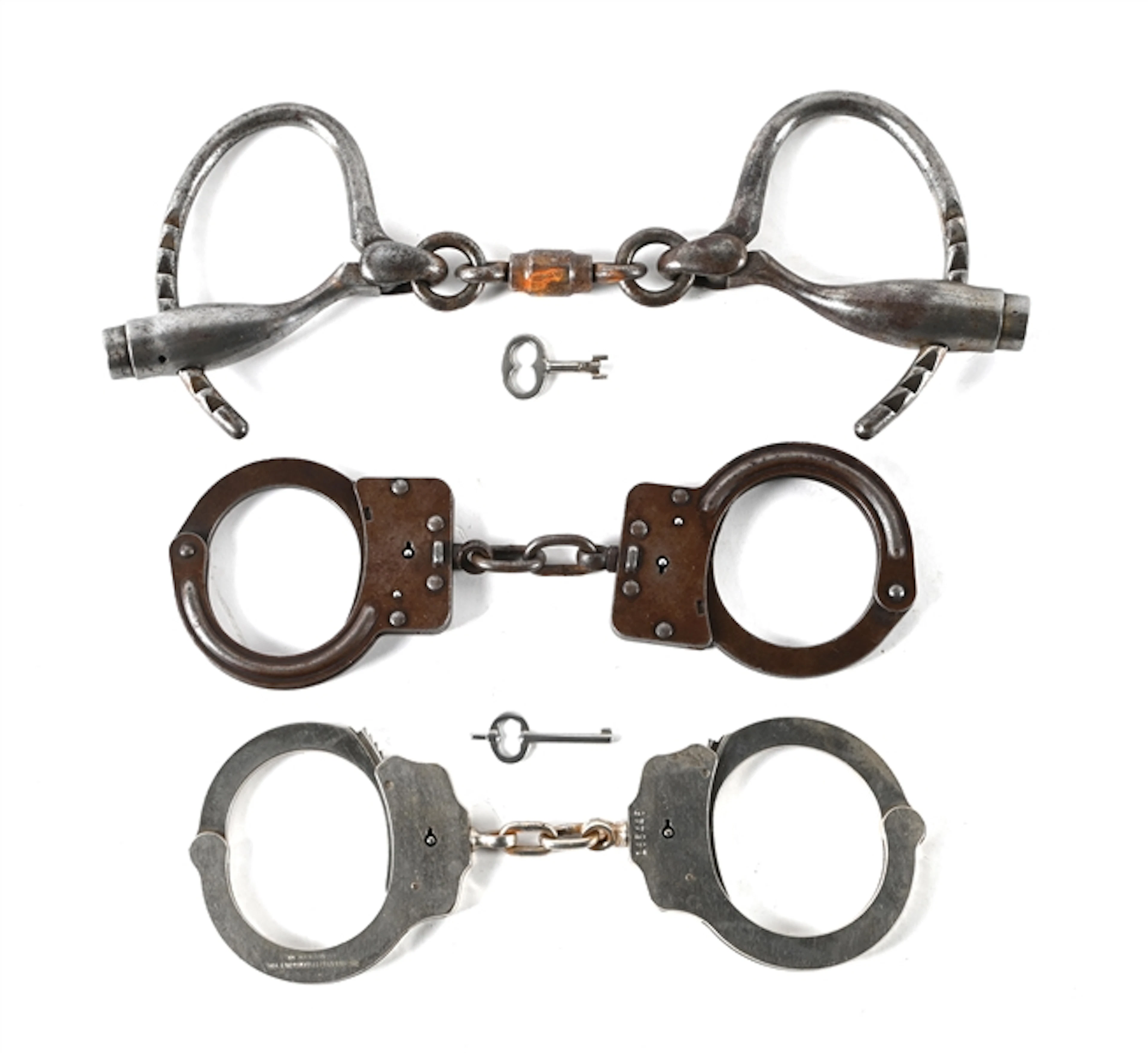 LOT OF 3: PAIRS OF HANDCUFFS WITH KEYS
