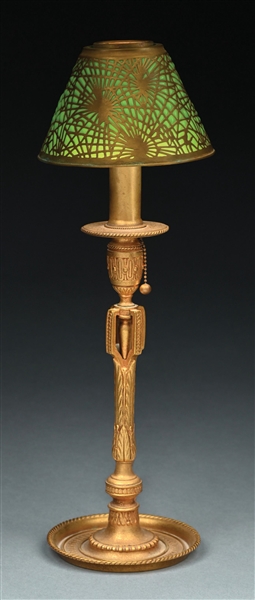 TIFFANY STUDIOS PINE NEEDLE CANDLESTICK LAMP