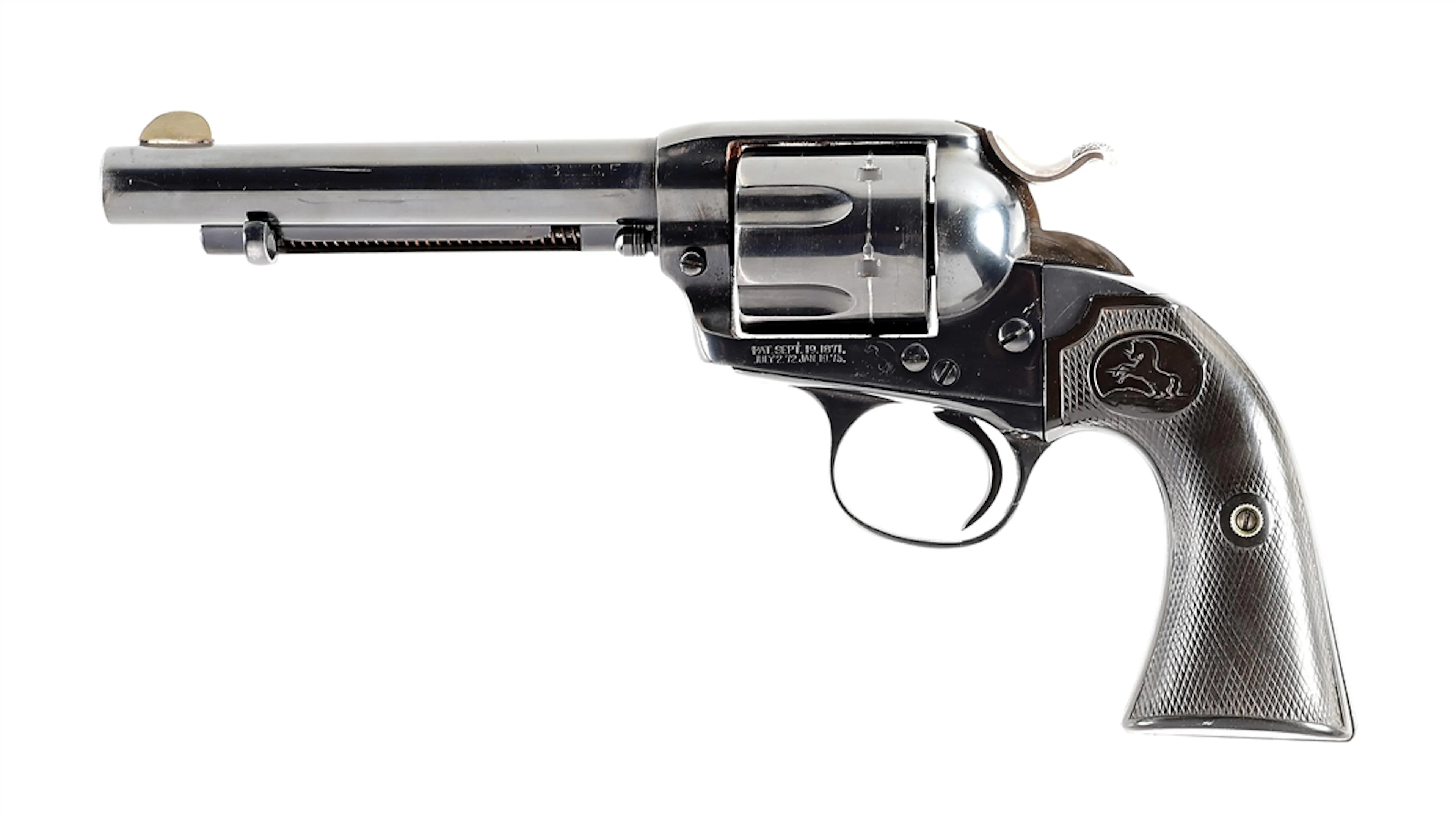 (C) COLT SINGLE ACTION ARMY BISLEY .38 WCF REVOLVER (1902).