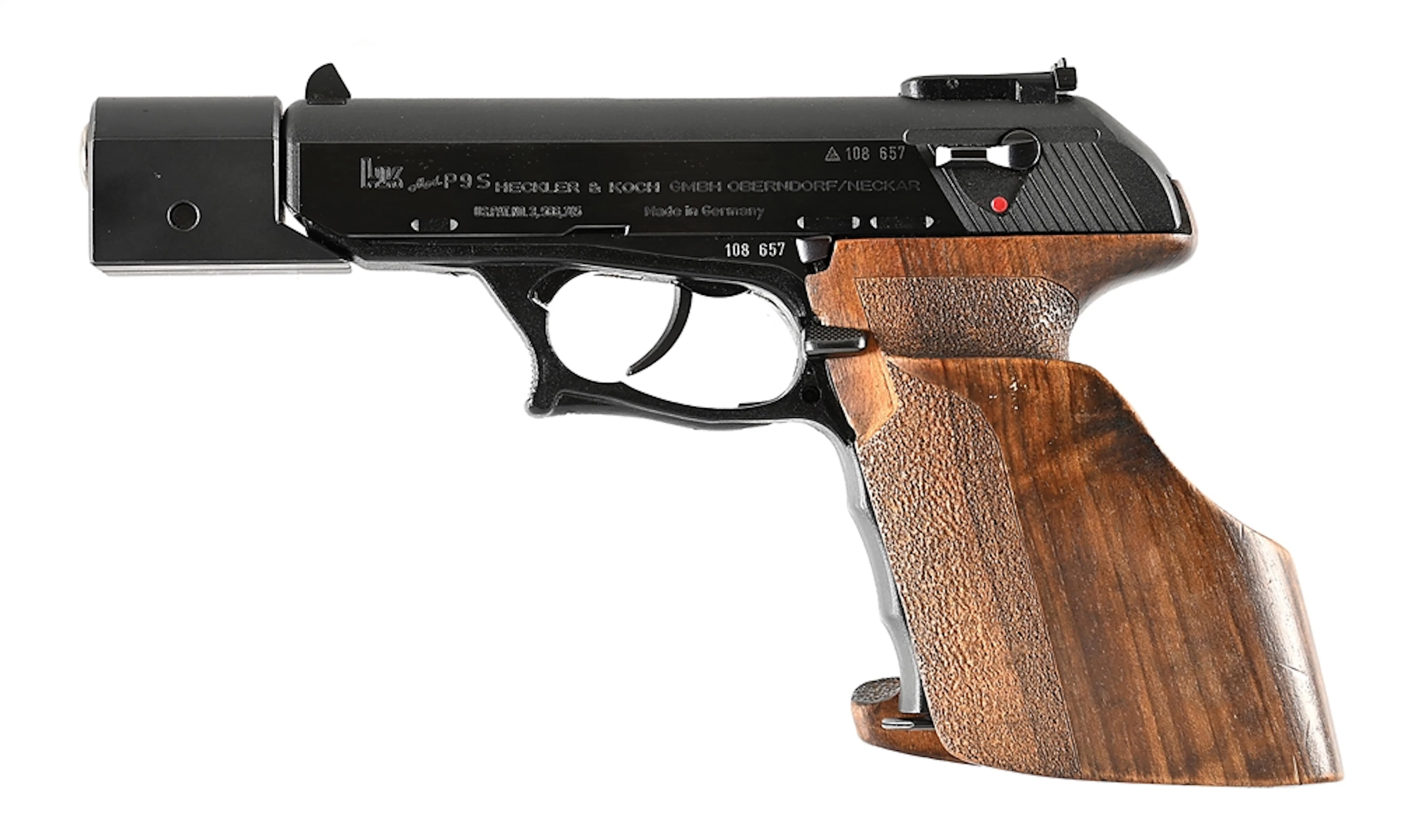 (C) HECKLER & KOCH P9S TARGET 9MM SEMI-AUTOMATIC PISTOL WITH BOX.