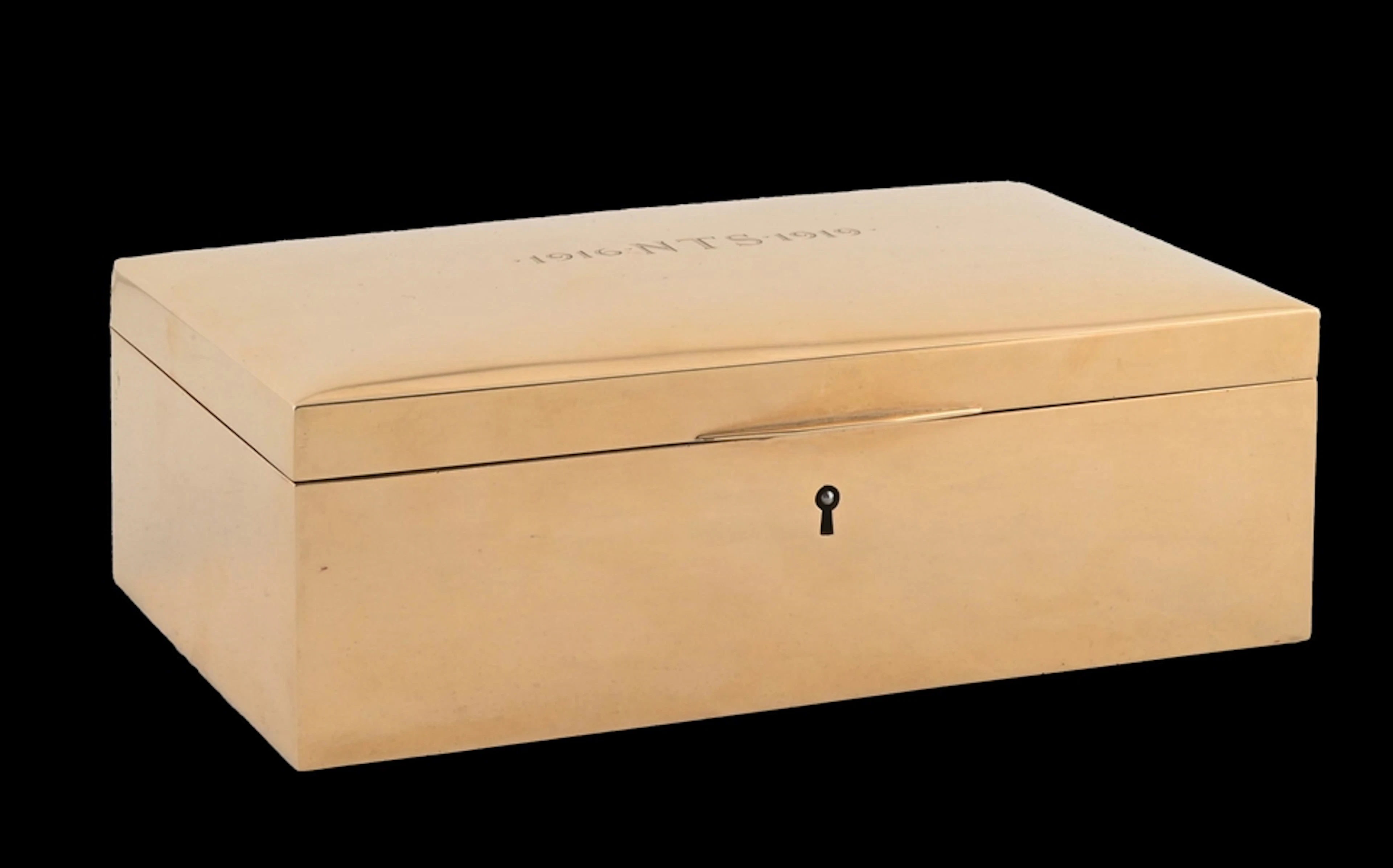14K GOLD TIFFANY & CO BOX FOR NORMA TALMADGE, CIRCA 1919