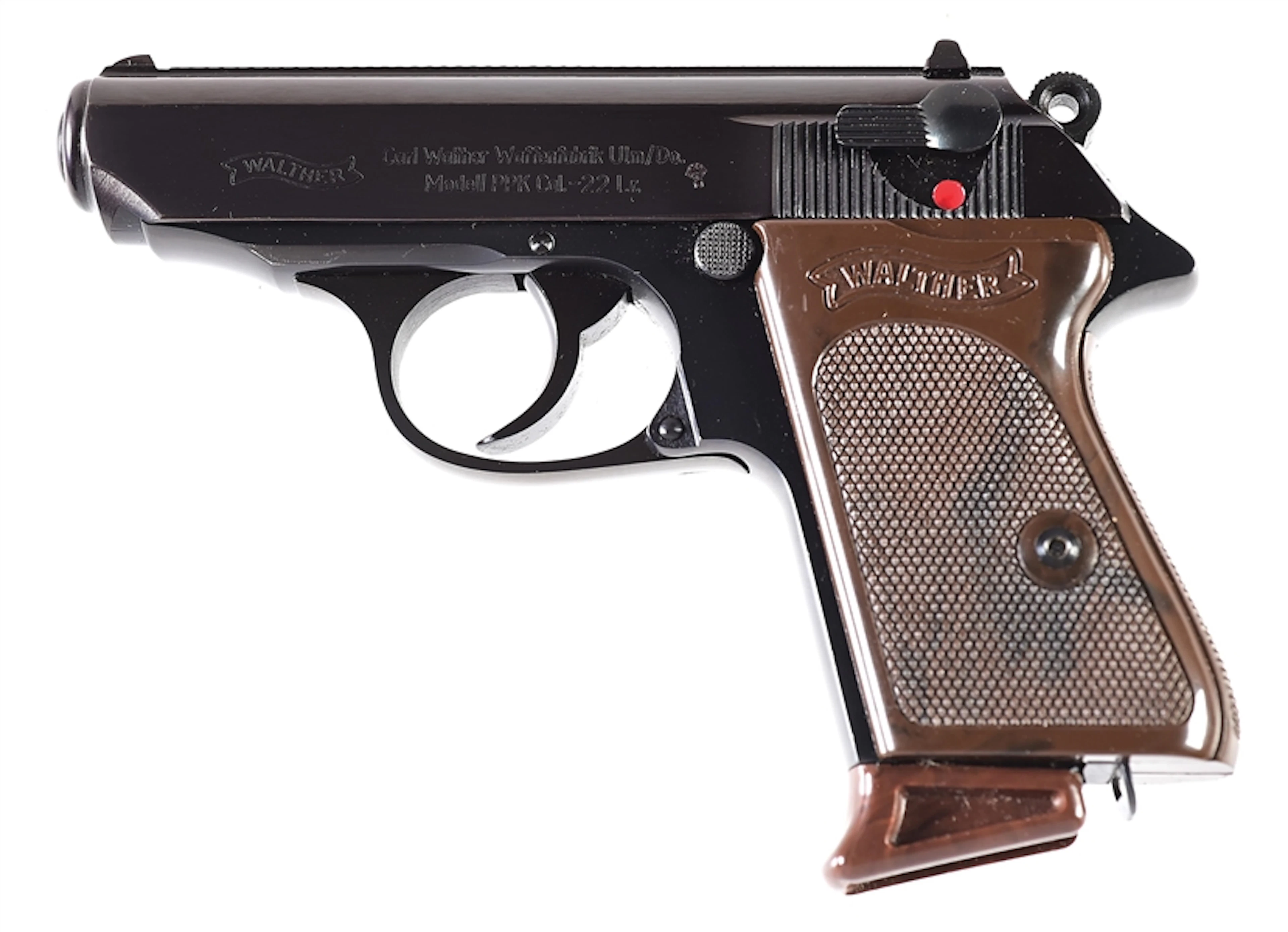 (C) WEST GERMAN WALTHER PPK .22 LR SEMI-AUTOMATIC PISTOL WITH BOX.