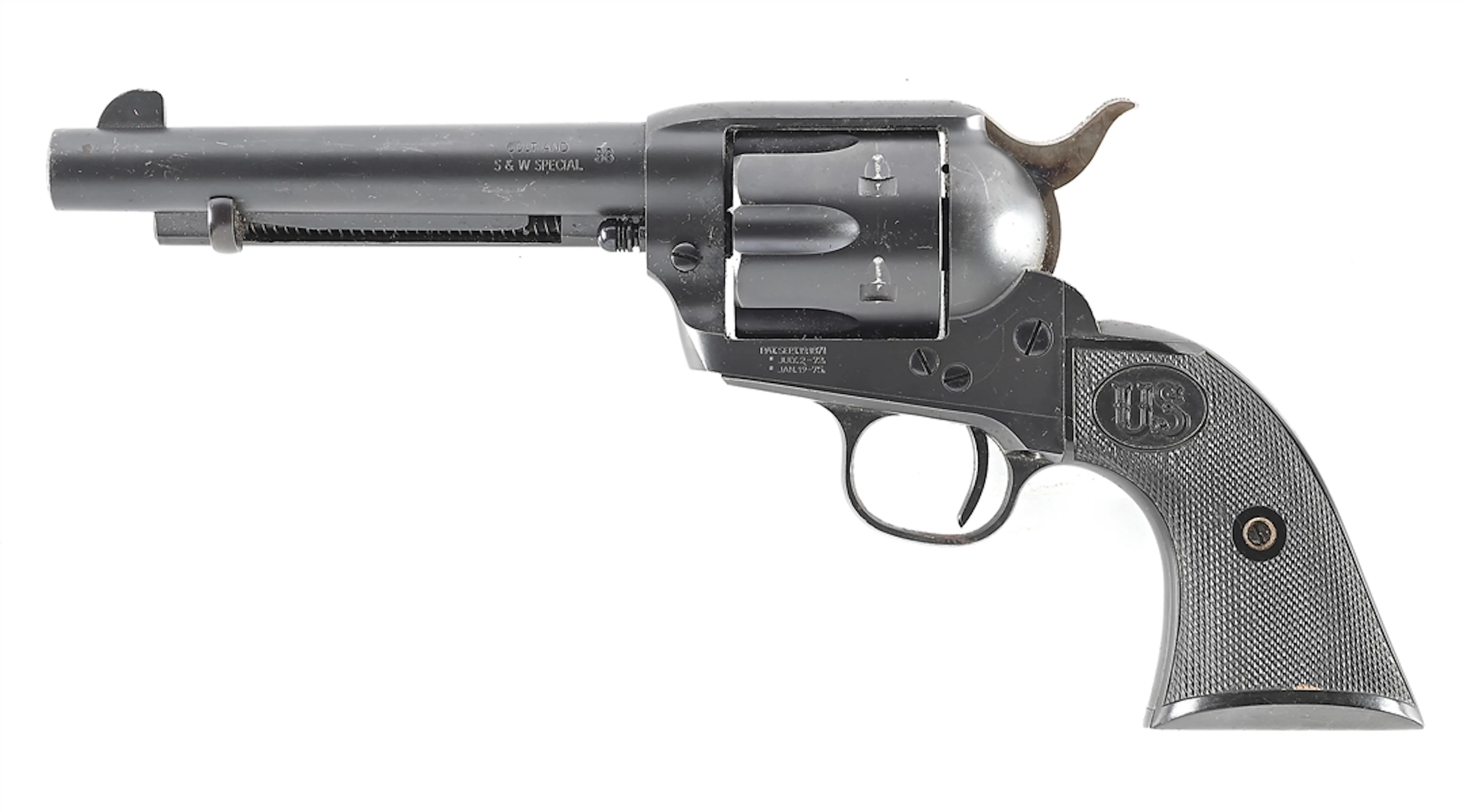 (M) US FIREARMS SINGLE ACTION ARMY .38 SPECIAL REVOLVER.