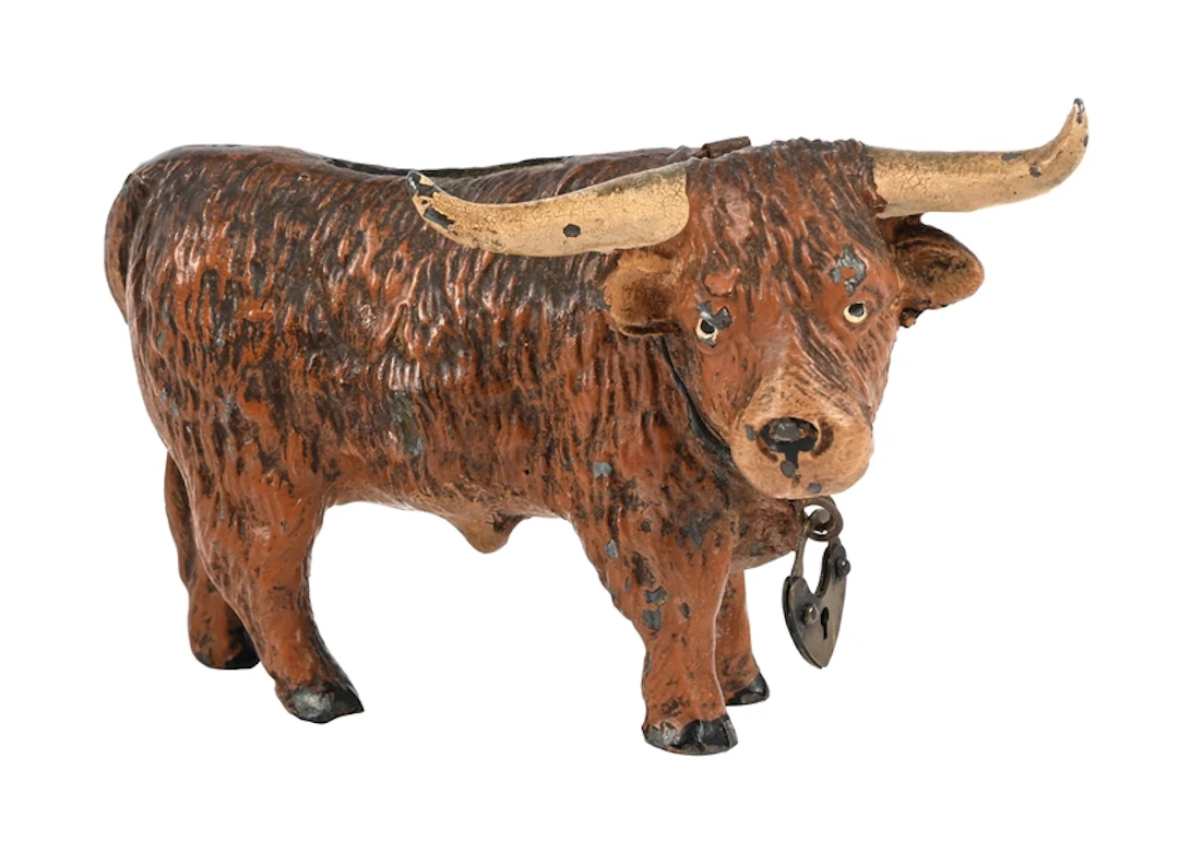 HIGHLAND BULL SPELTER STILL BANK