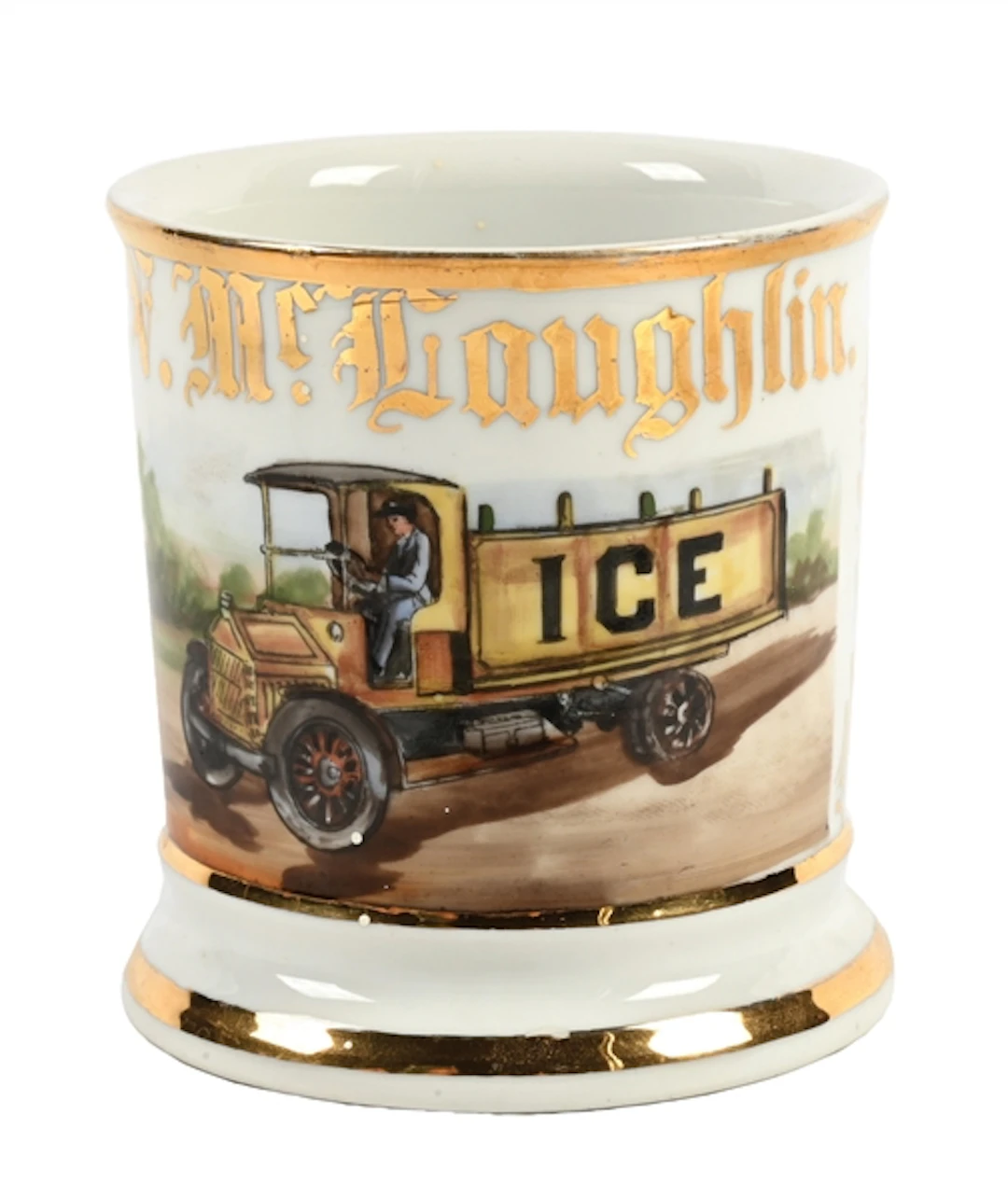 ICE DELIVERY TRUCK DRIVER'S SHAVING MUG