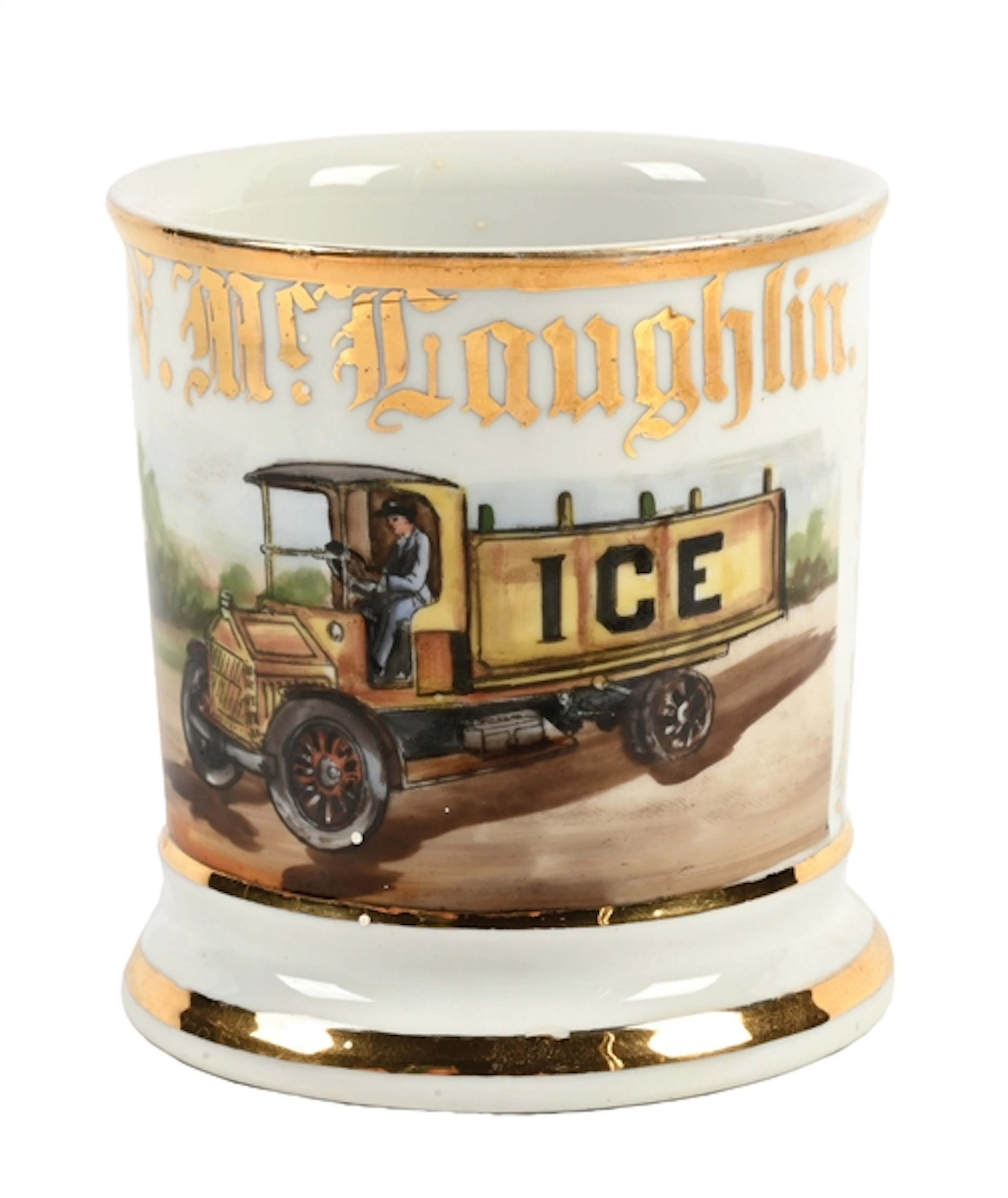 ICE DELIVERY TRUCK DRIVER'S SHAVING MUG