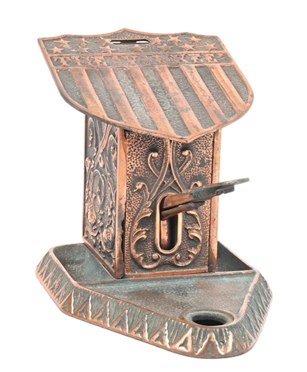 CAST IRON "YANKEE" MATCH DISPENSER & CIGAR CUTTER