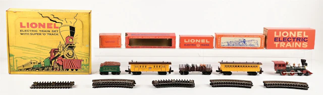 POST-WAR LIONEL O-GA. NO. 2528WS GENERAL SUPER O PASSENGER SET IN