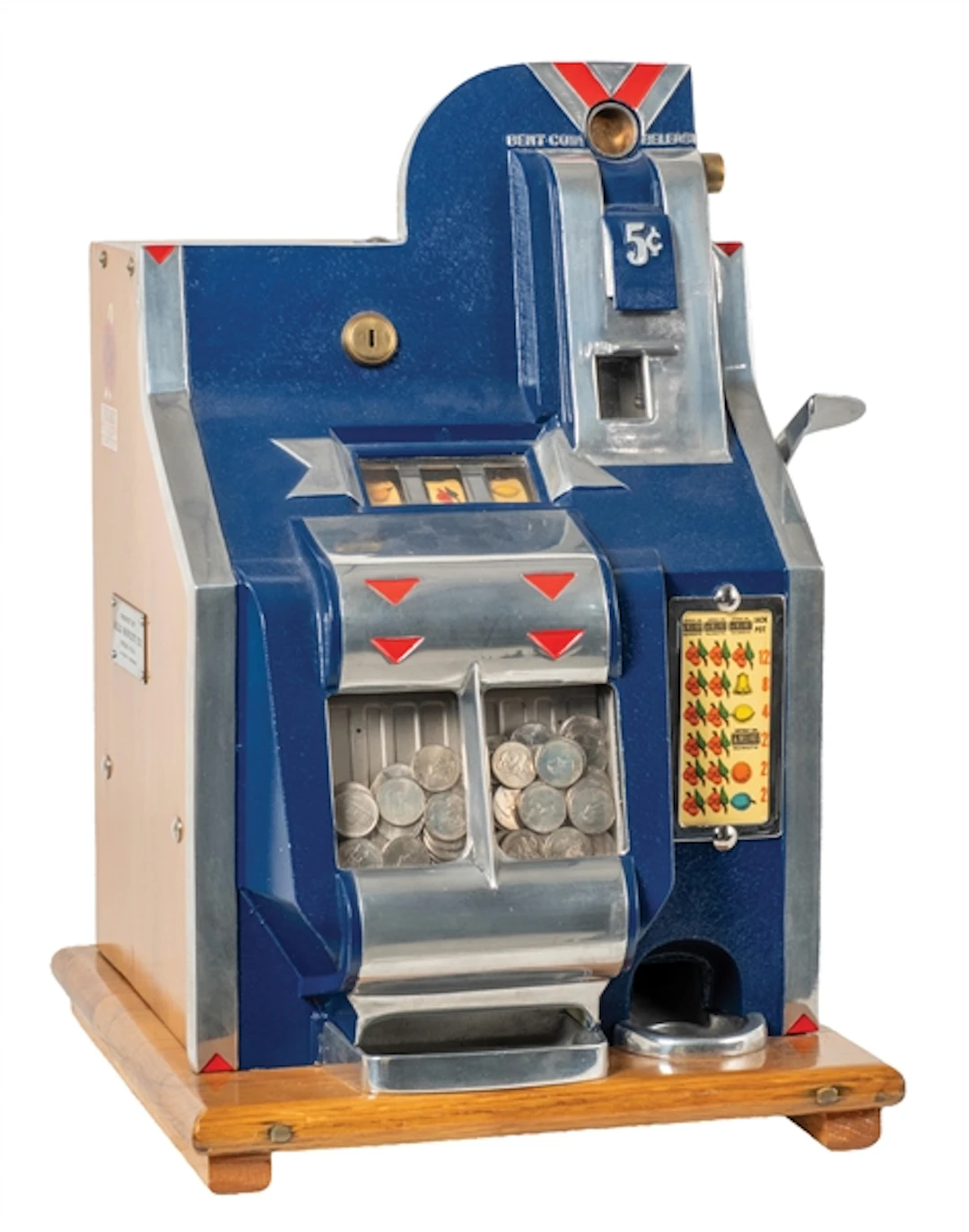 5¢ MILLS "QT CHEVRON" SLOT MACHINE