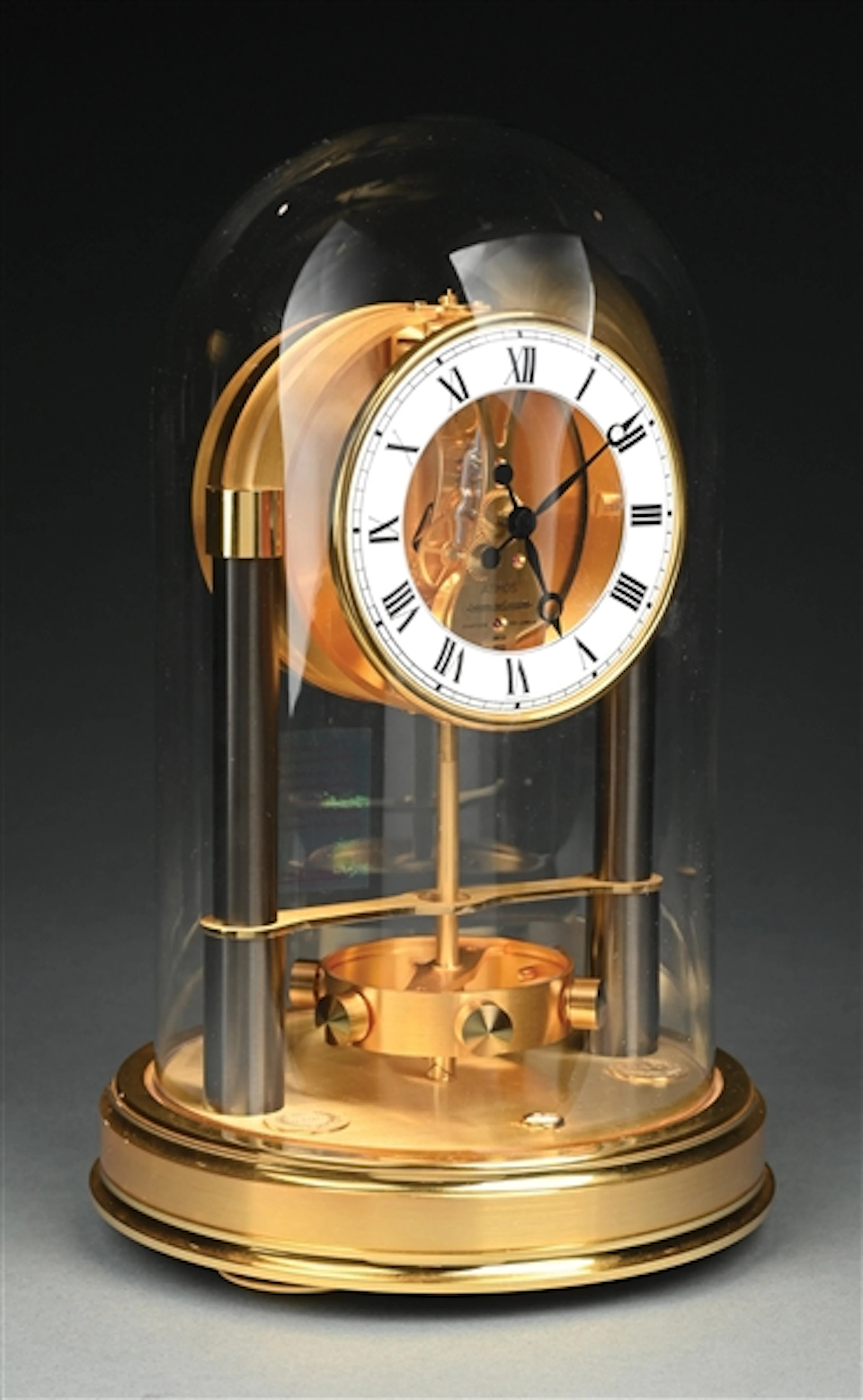 JAEGER-LECOULTRE ATMOS GILT BRASS "150TH ANNIVERSARY EDITION" CLOCK