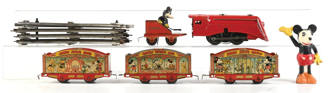 PRE-WAR LIONEL O-GA. MICKEY MOUSE CIRCUS TRAIN SET