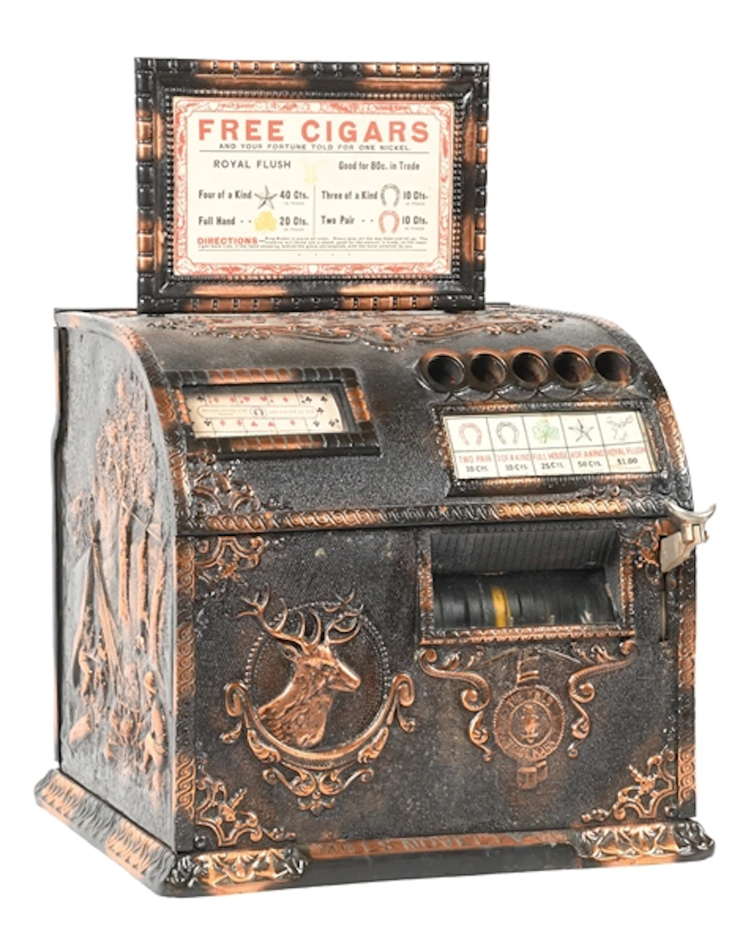 5¢ MILLS NOVELTY "THE ELK" FORTUNE TELLER CIGAR TRADE STIMULATOR
