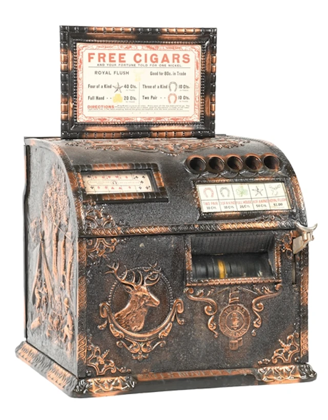 5¢ MILLS NOVELTY "THE ELK" FORTUNE TELLER CIGAR TRADE STIMULATOR